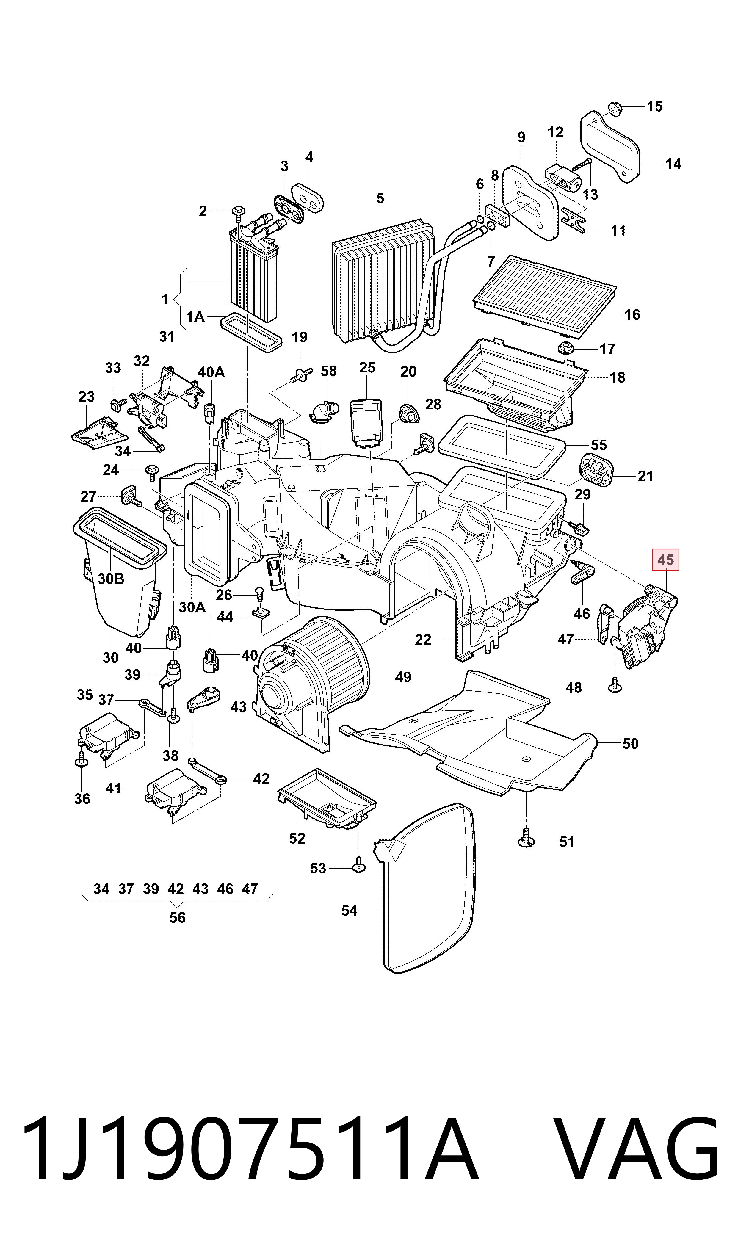 Motor de recirculación de aire VAG 1J1907511A precio, desde 43,56 EUR