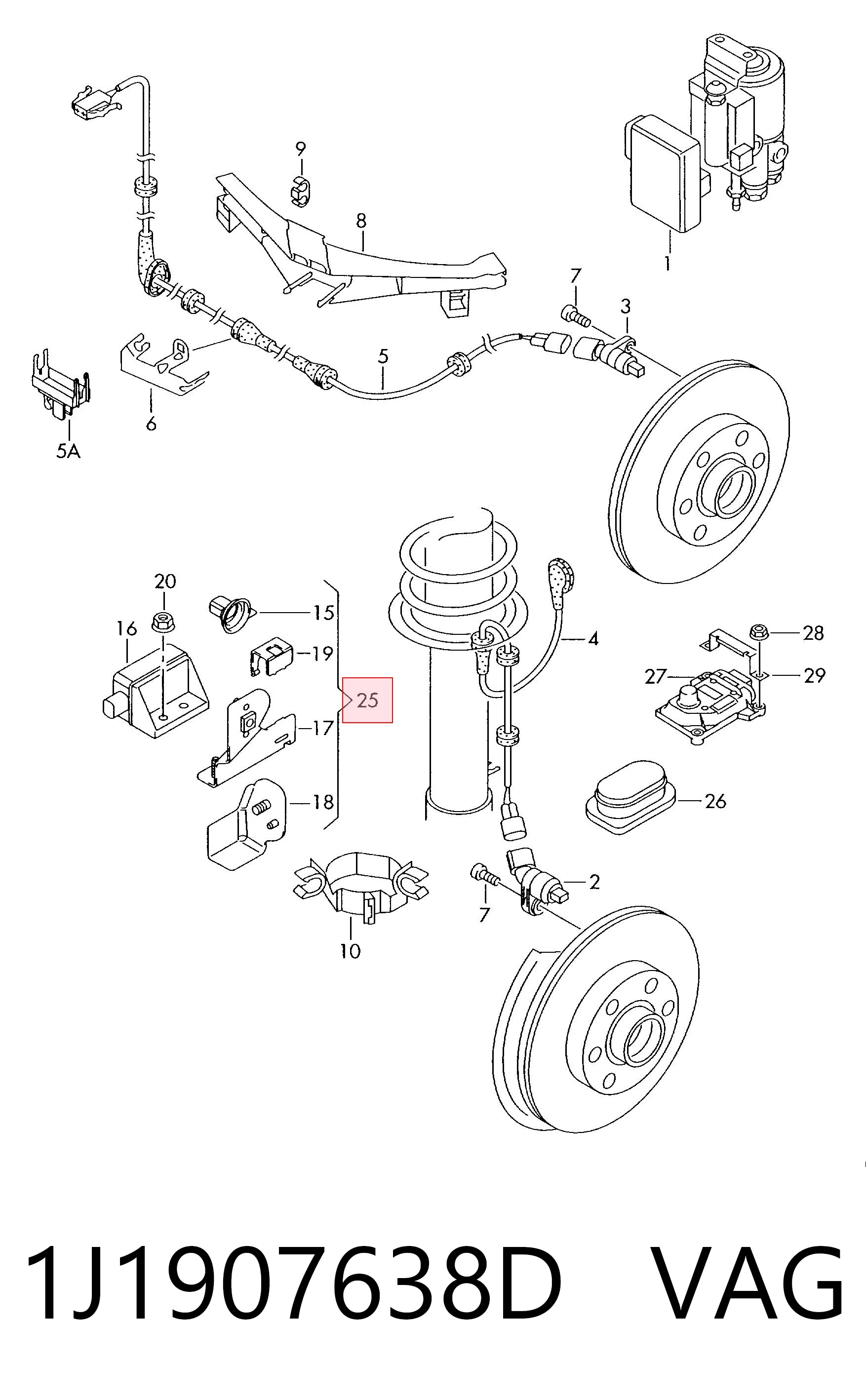 Sensor de aceleración lateral (ESP) 1J1907638D VAG