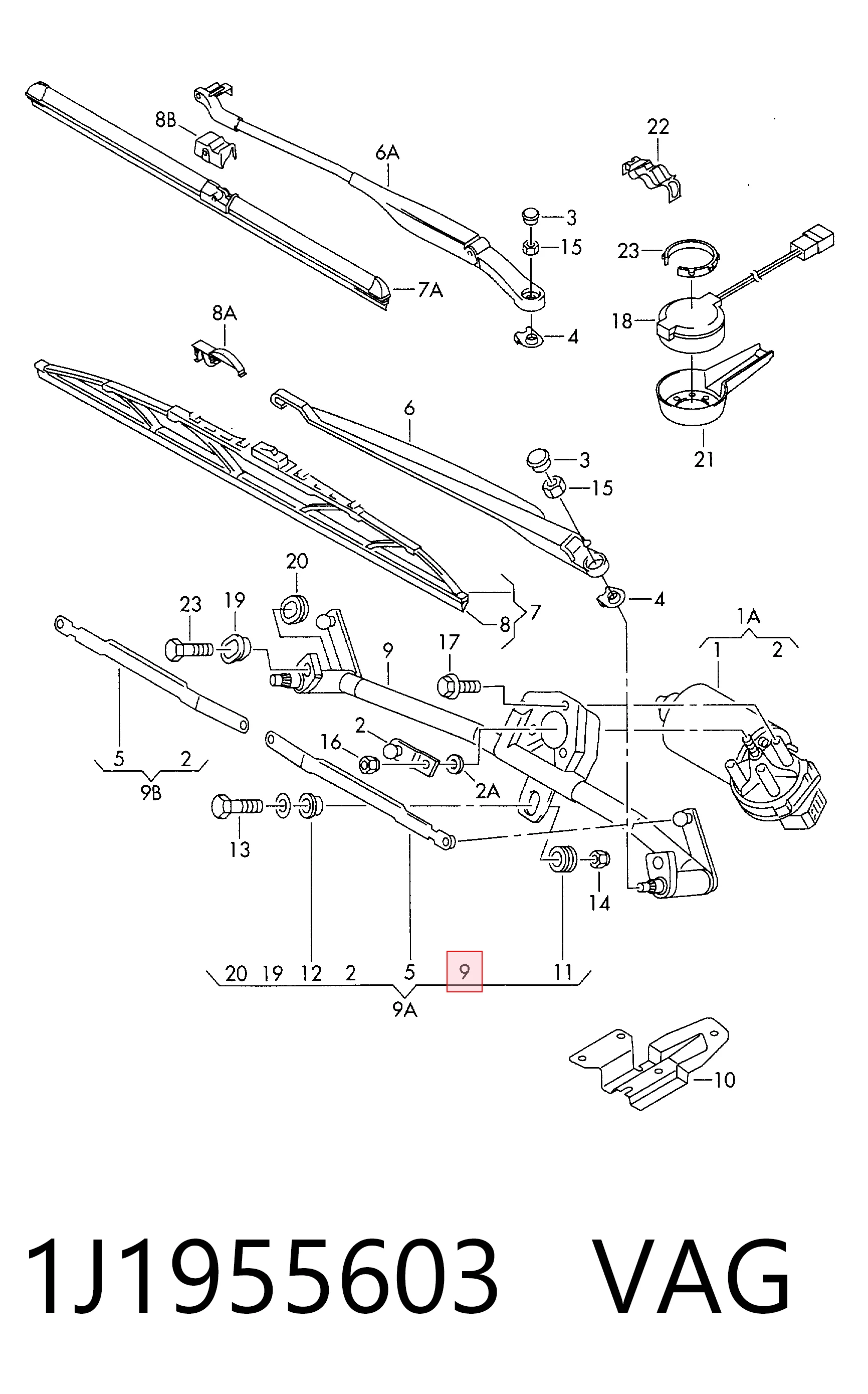 Trapezio del limpiaparabrisas Volkswagen Golf IV hatchback comprar en España