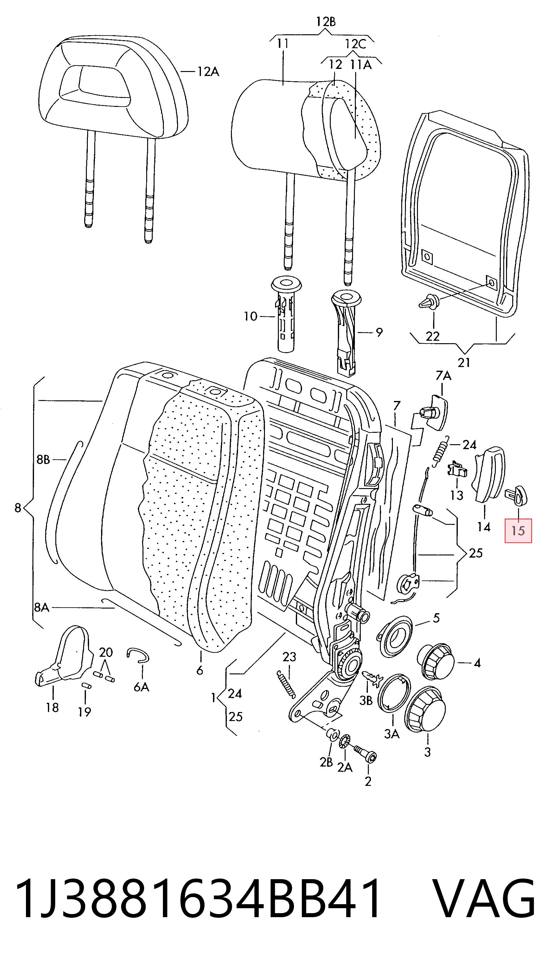 Comprar Cerradura de tapa de maletero Volkswagen AMAROK  2HA, 2HB, S1B, S6B, S7A, S7B a bajo precio
