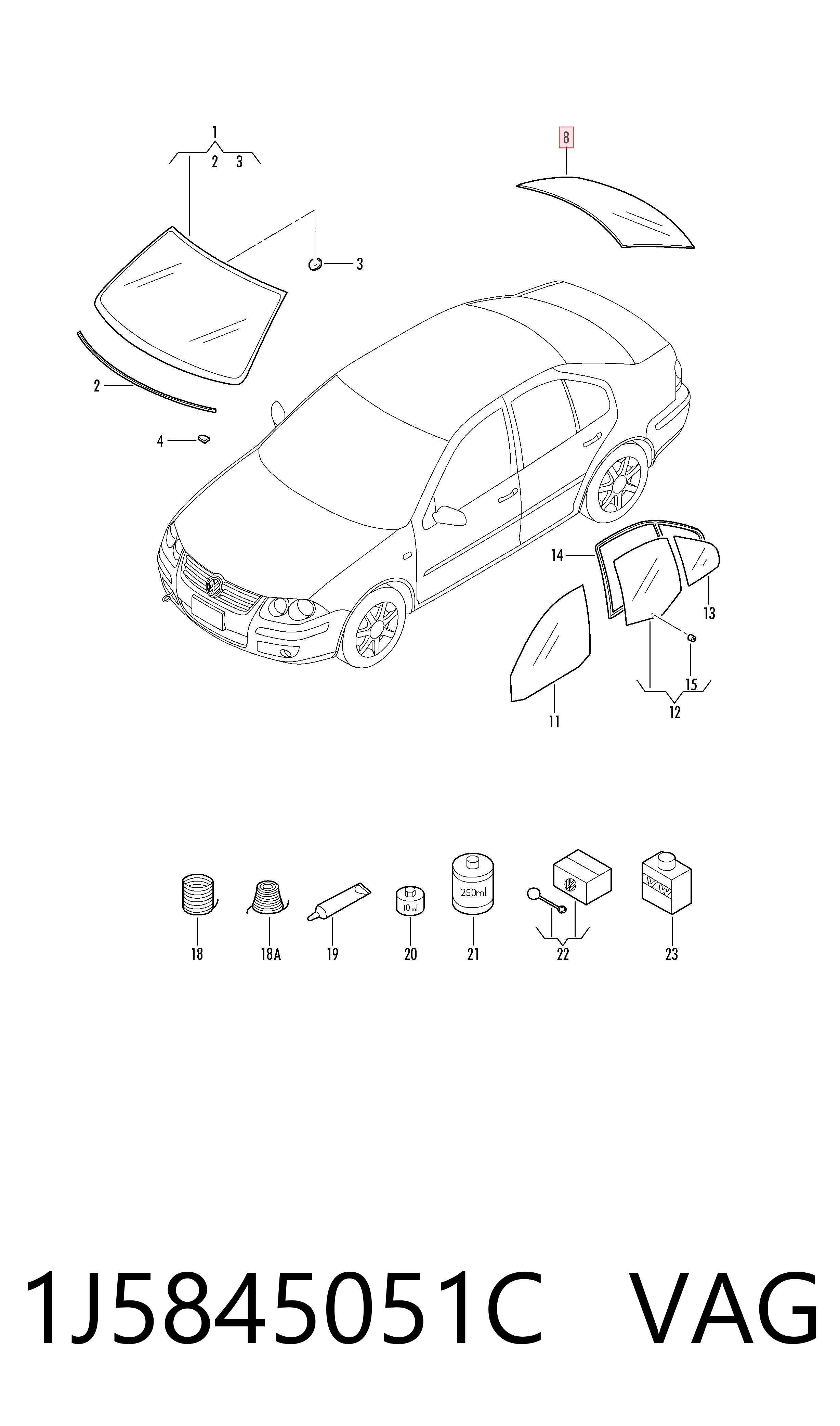 Comprar Luneta trasera Volkswagen Bora 1J2 a bajo precio