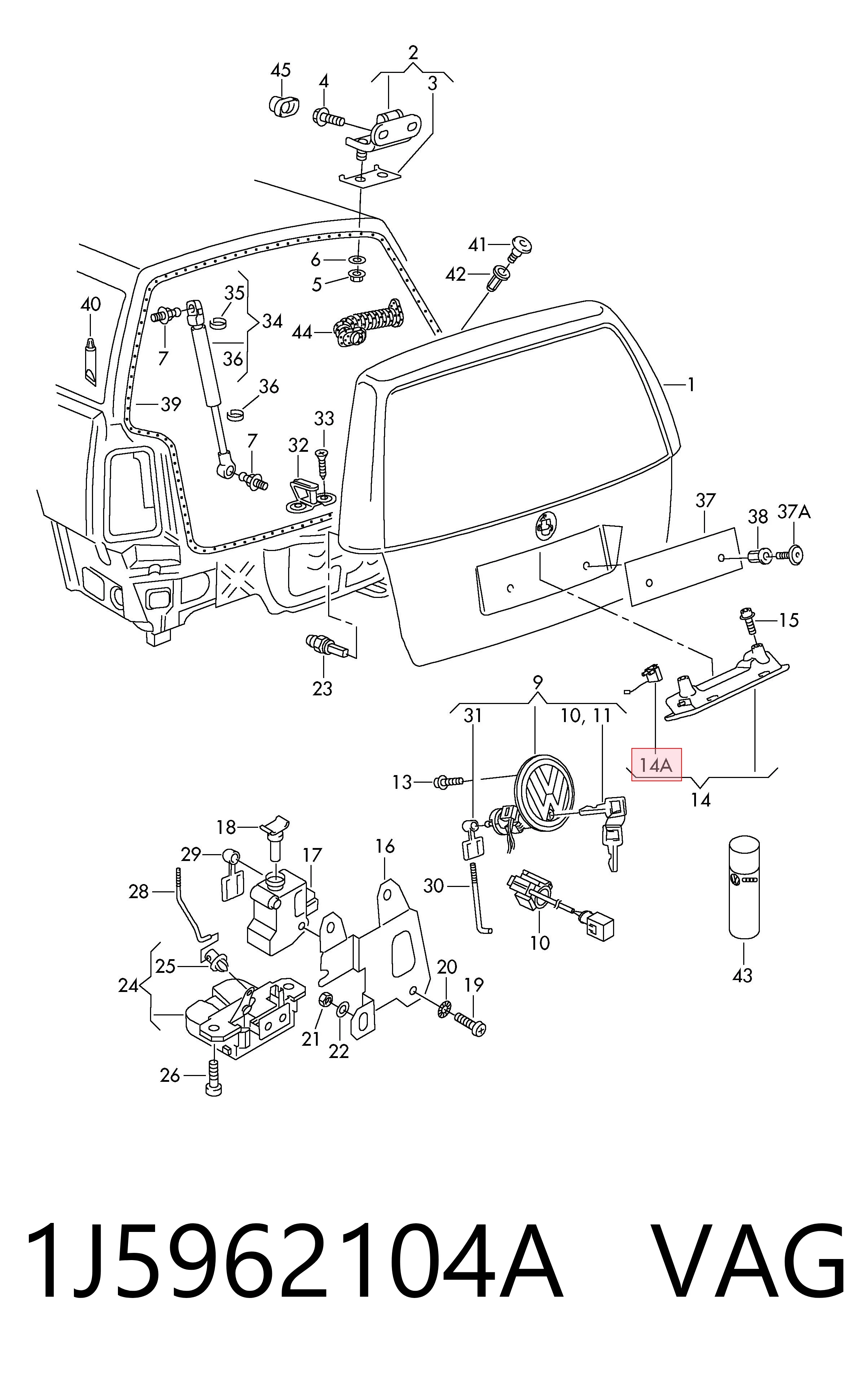  VAG 1J5962104A precio, desde 43,02 EUR