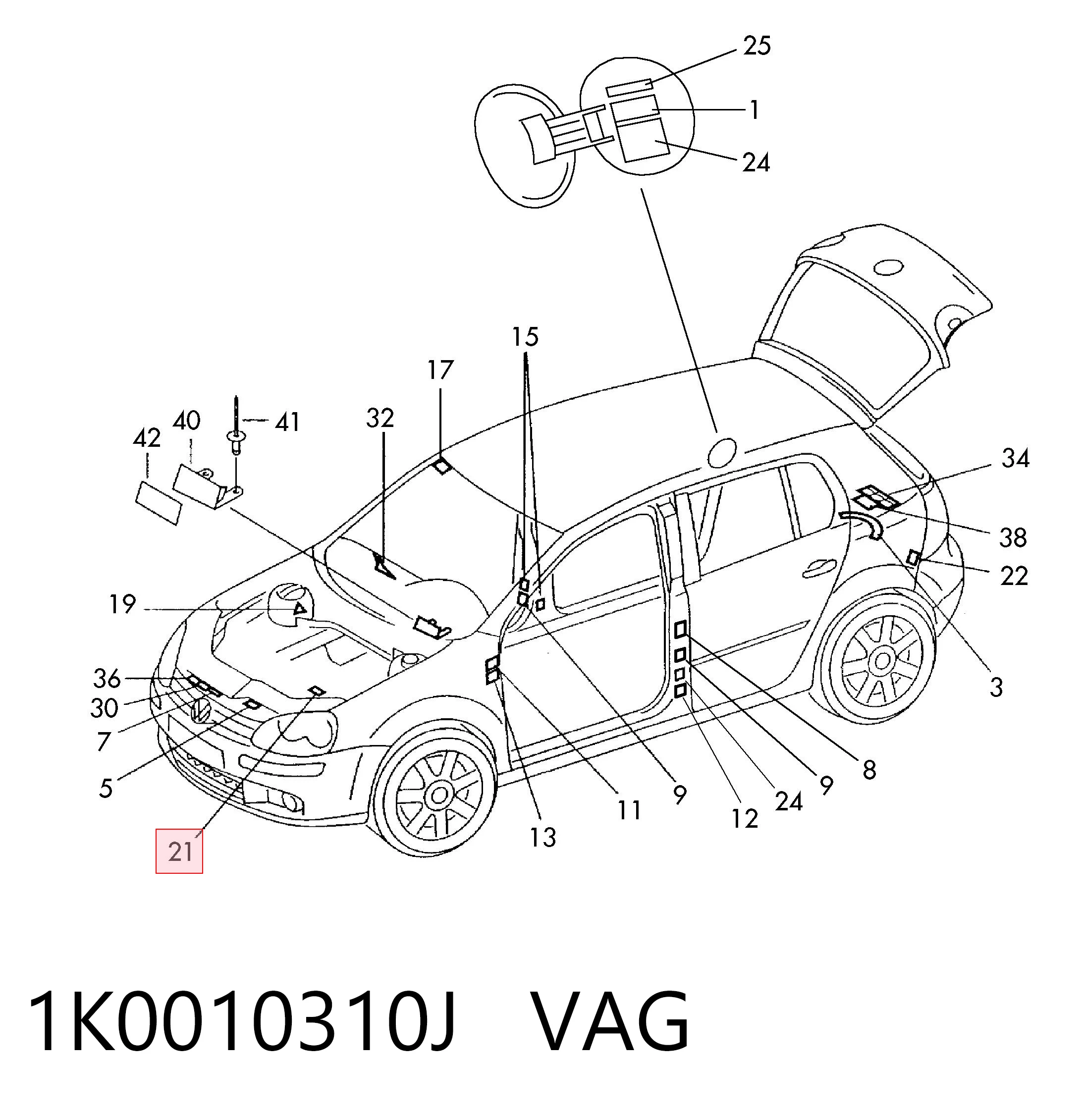 1K0010310J VAG