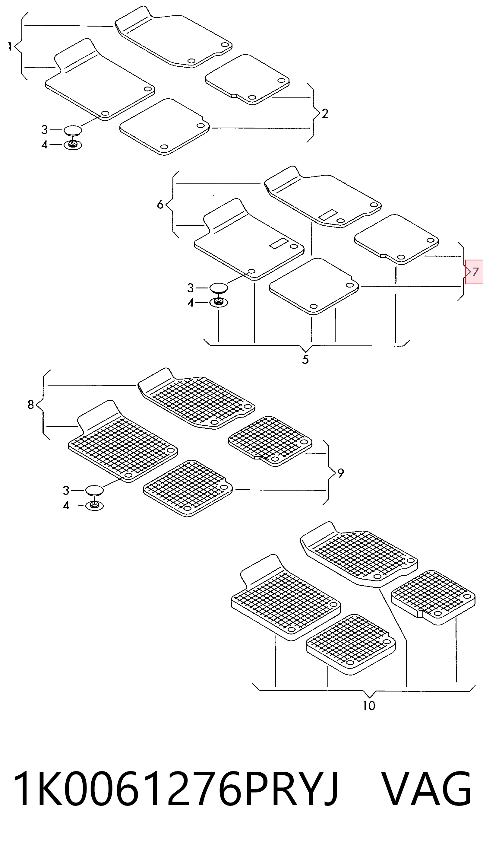 1K0061276PRYJ VAG