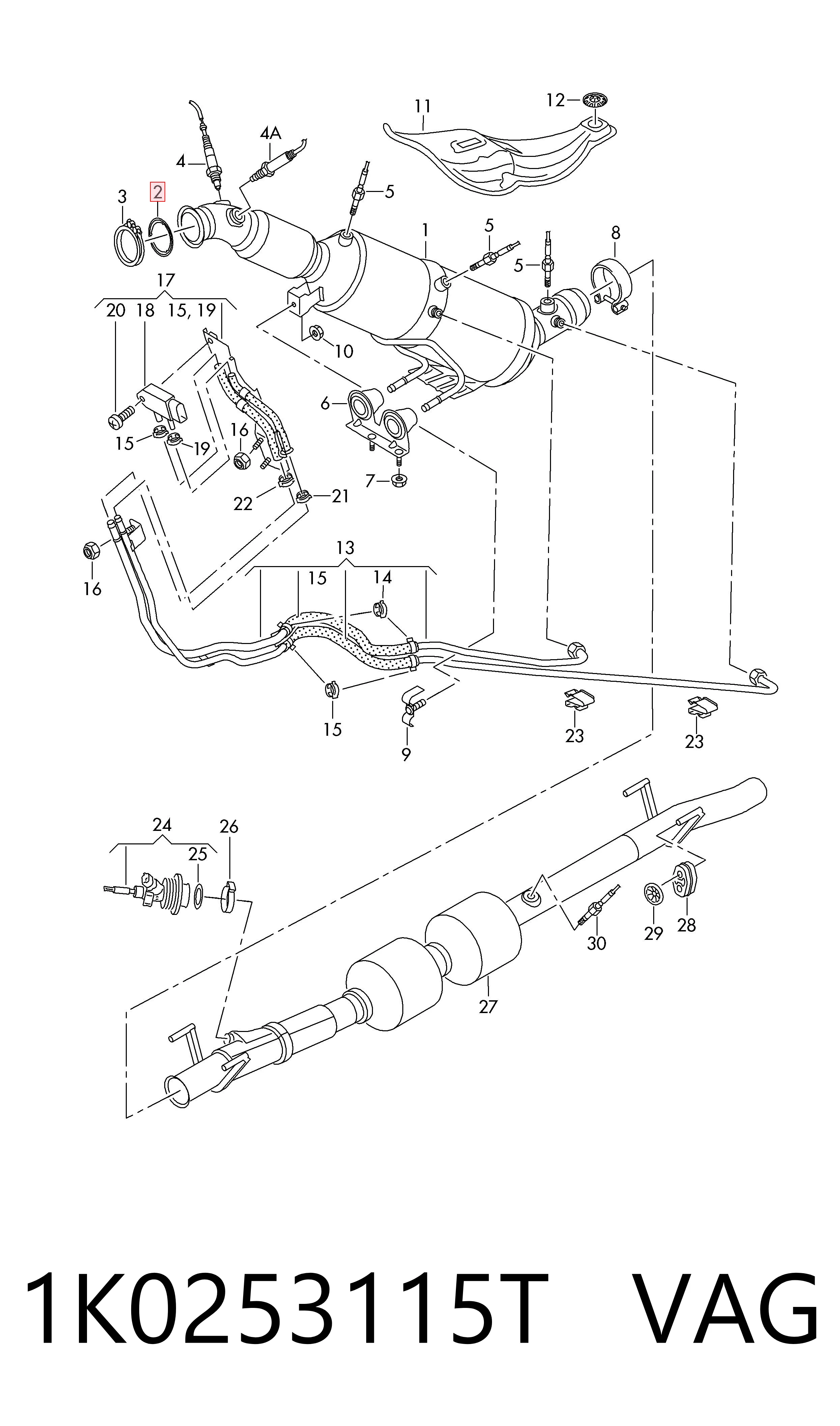 Junta de tubo de escape VAG 1K0253115T precio, desde 4,01 EUR