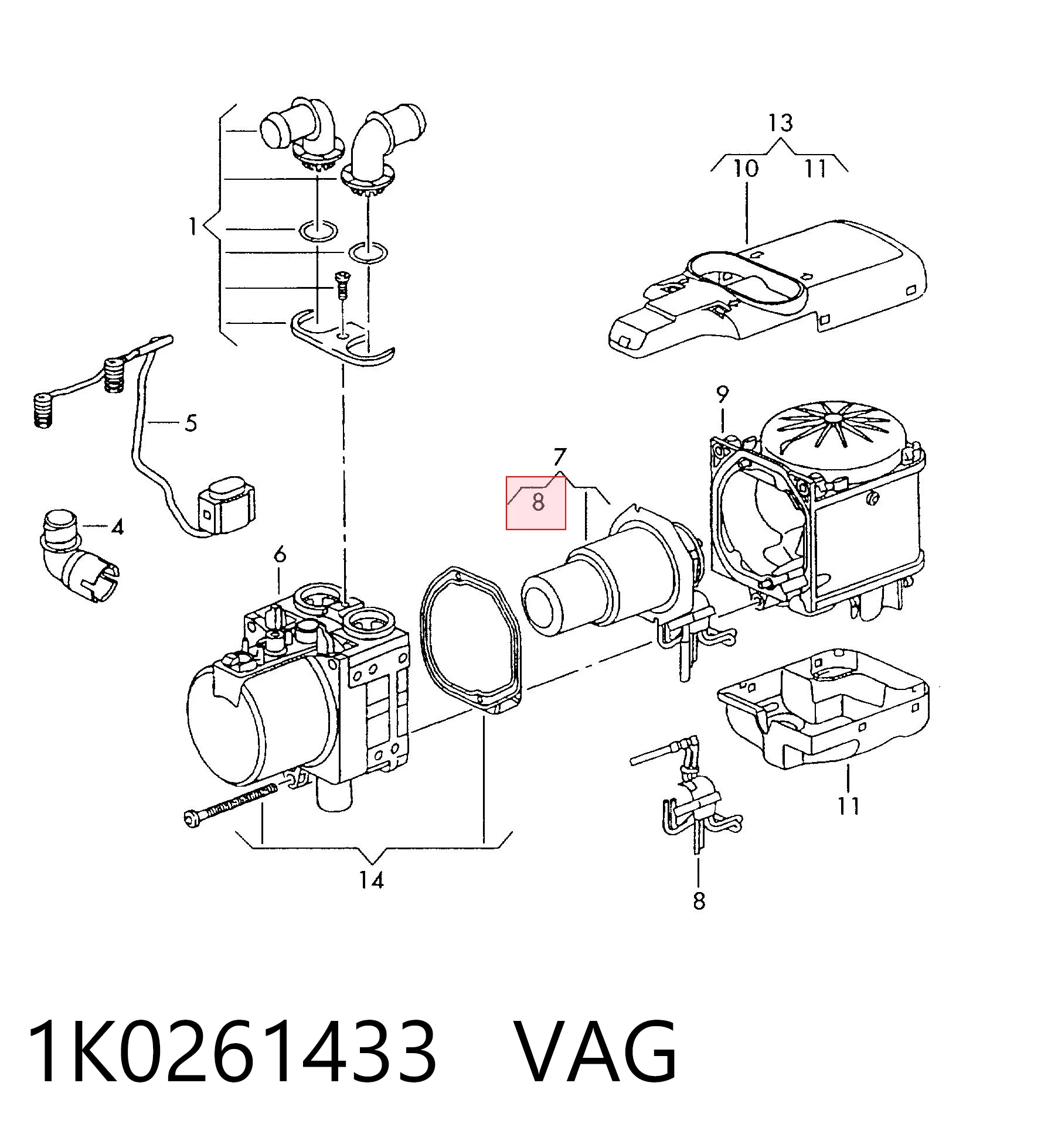 1K0261433 VAG Bujías de calentamiento