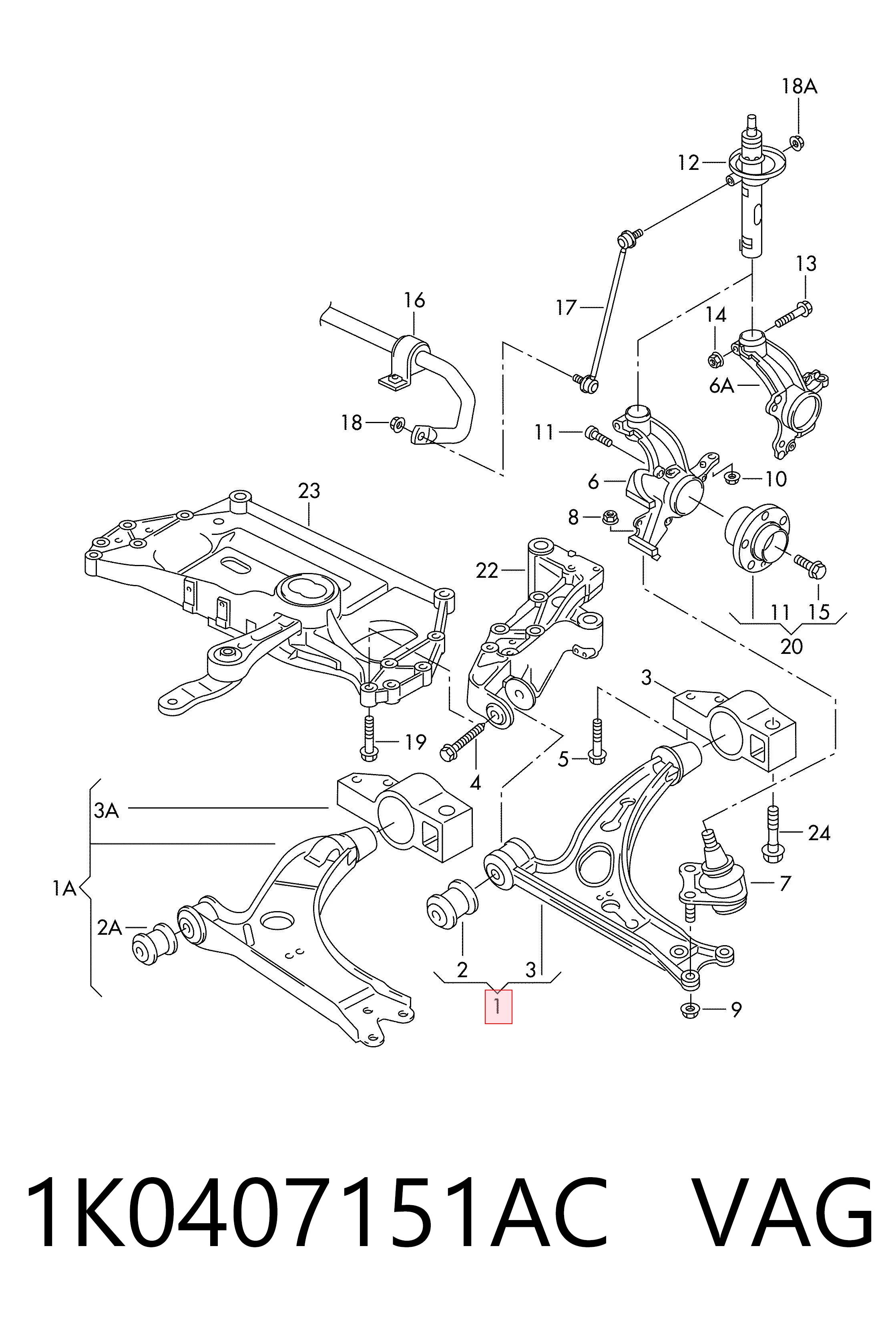 1K0407151AC VAG