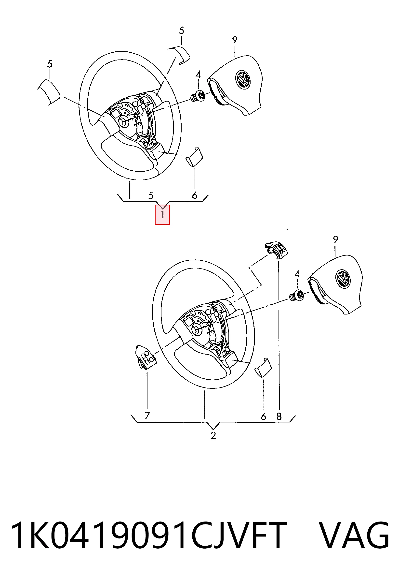 1K0419091CJVFT VAG
