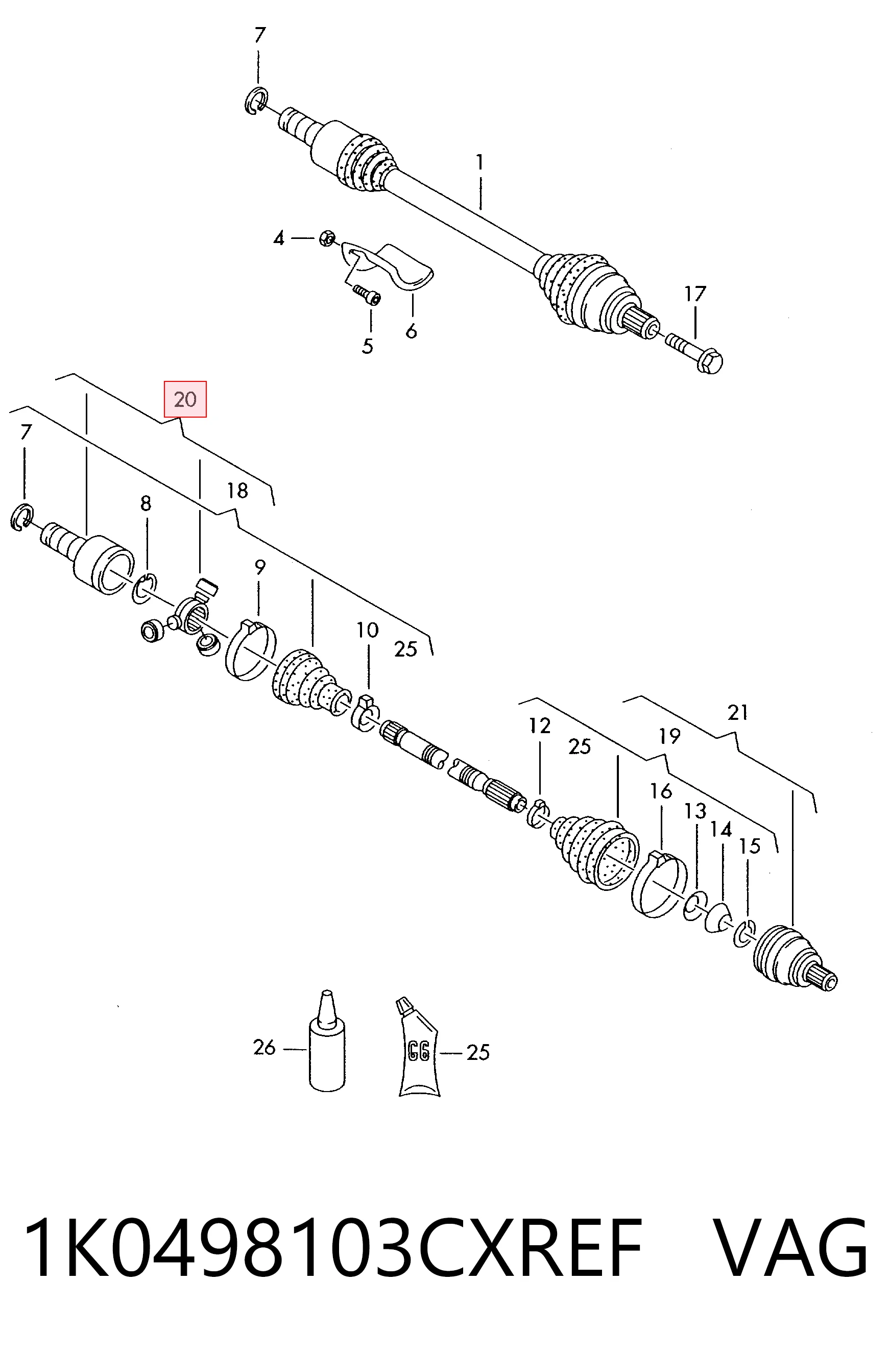 1K0498103CXREF VAG