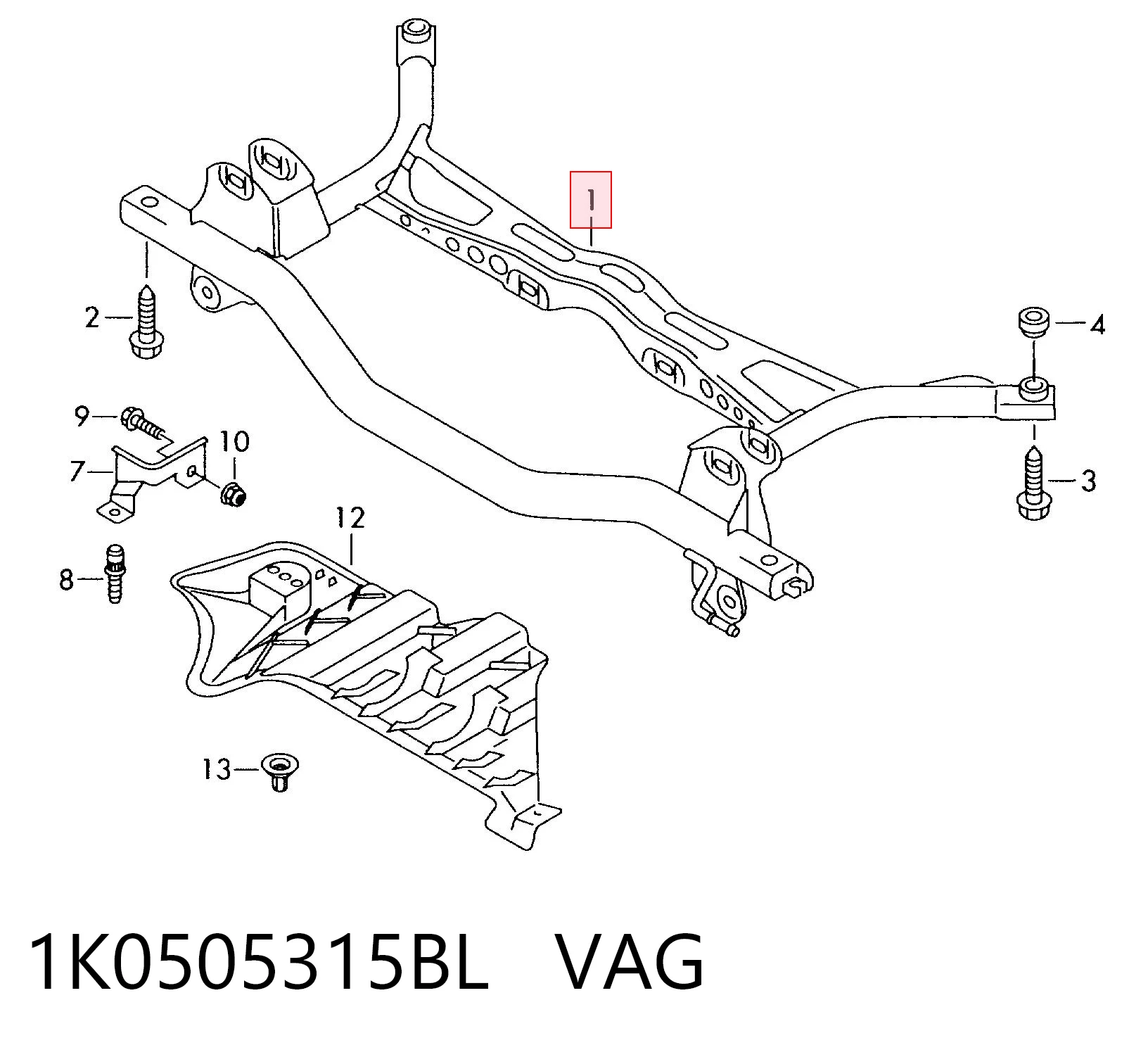 Comprar Subchasis trasero soporte motor Audi A3  8P1 a bajo precio