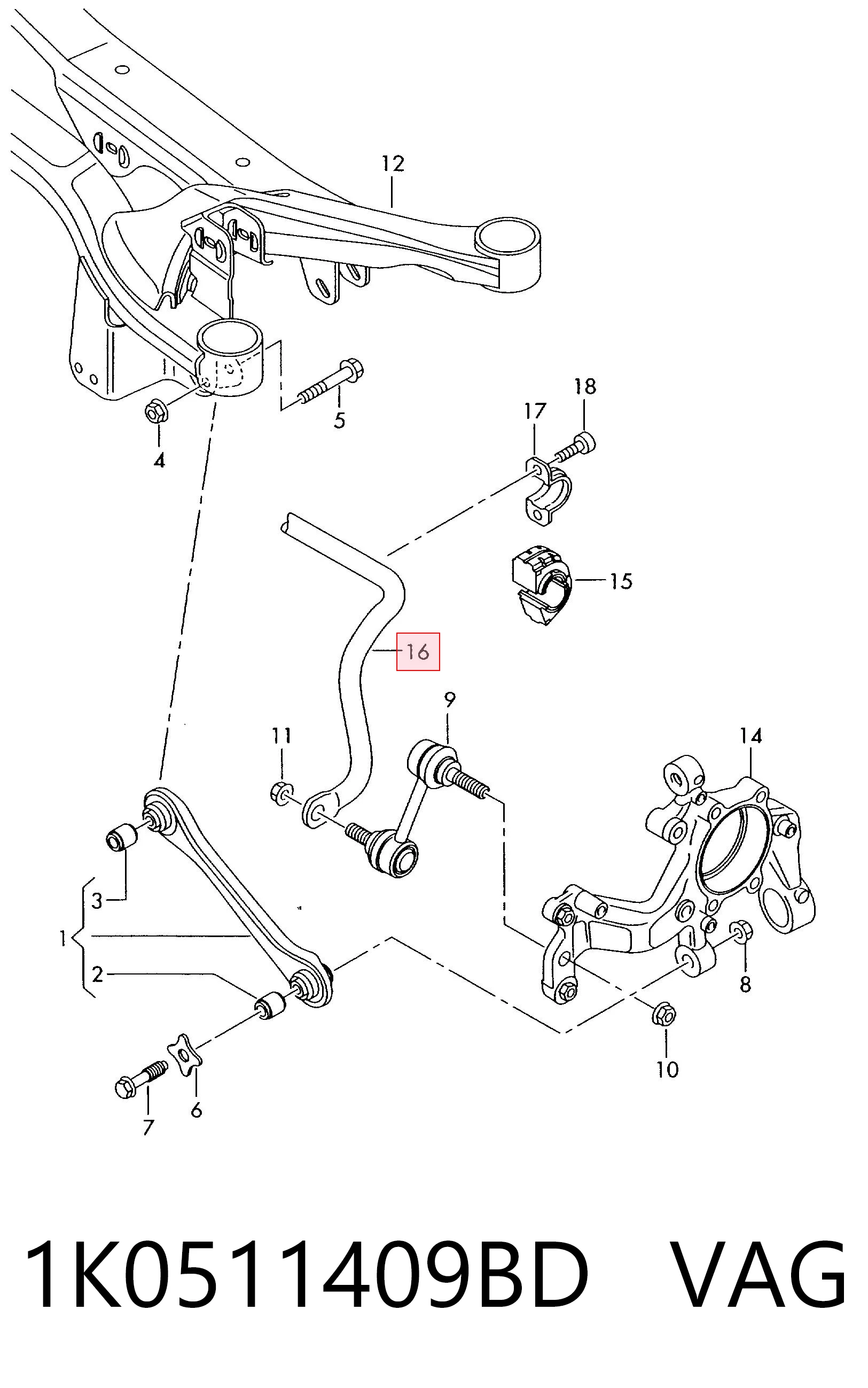 1K0511409BD VAG