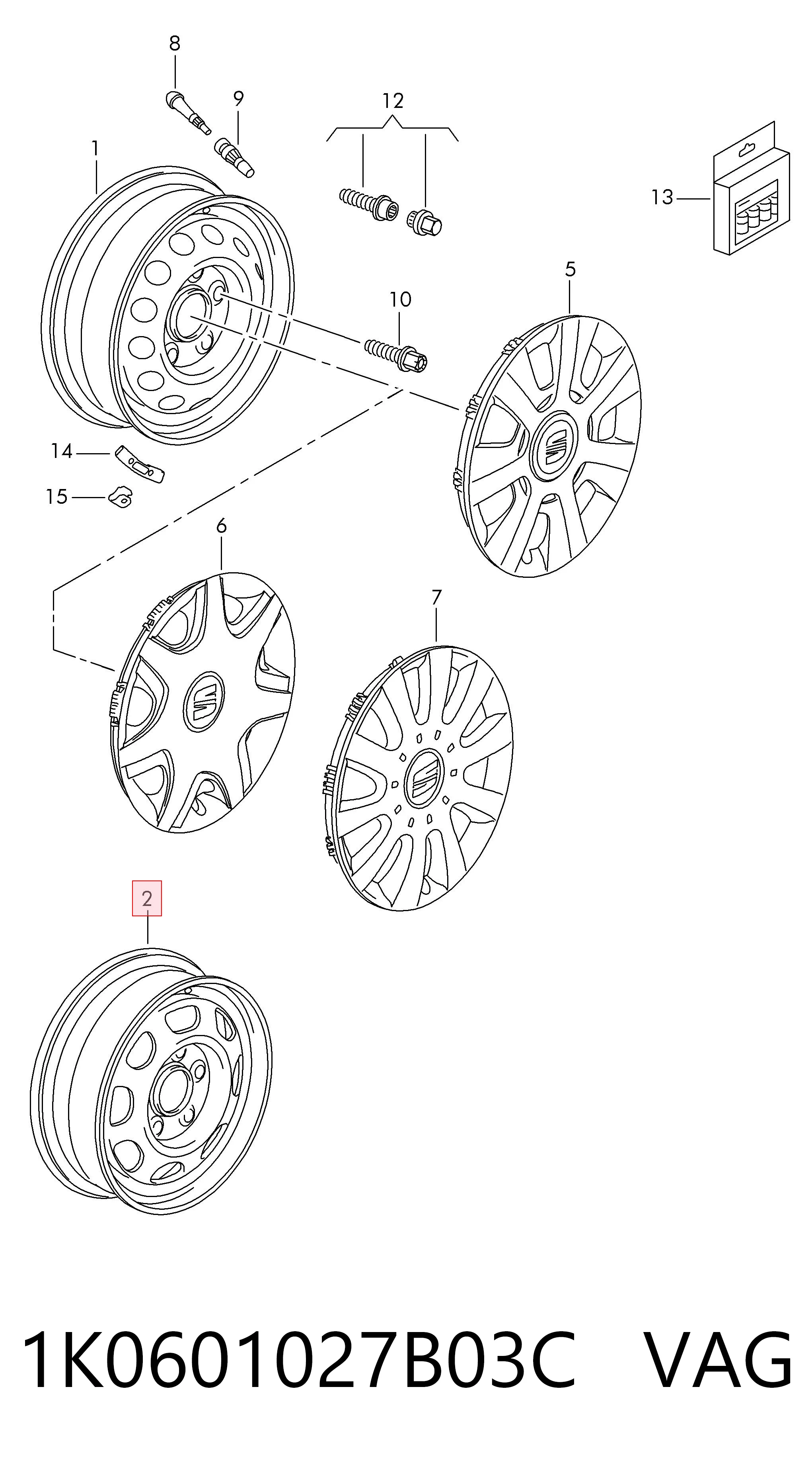 1K0601027B03C VAG Aros