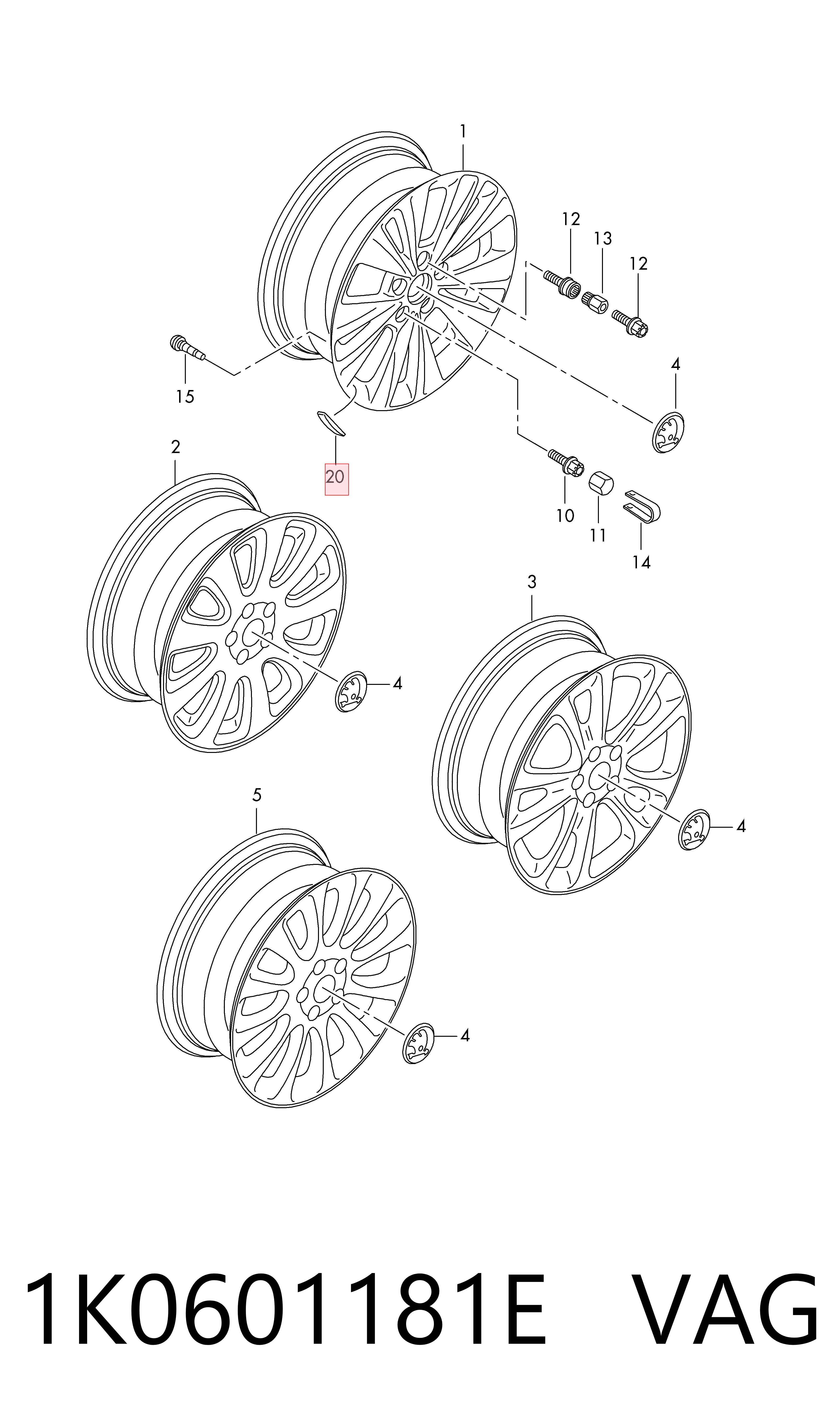Comprar 1K0601181E VAG 