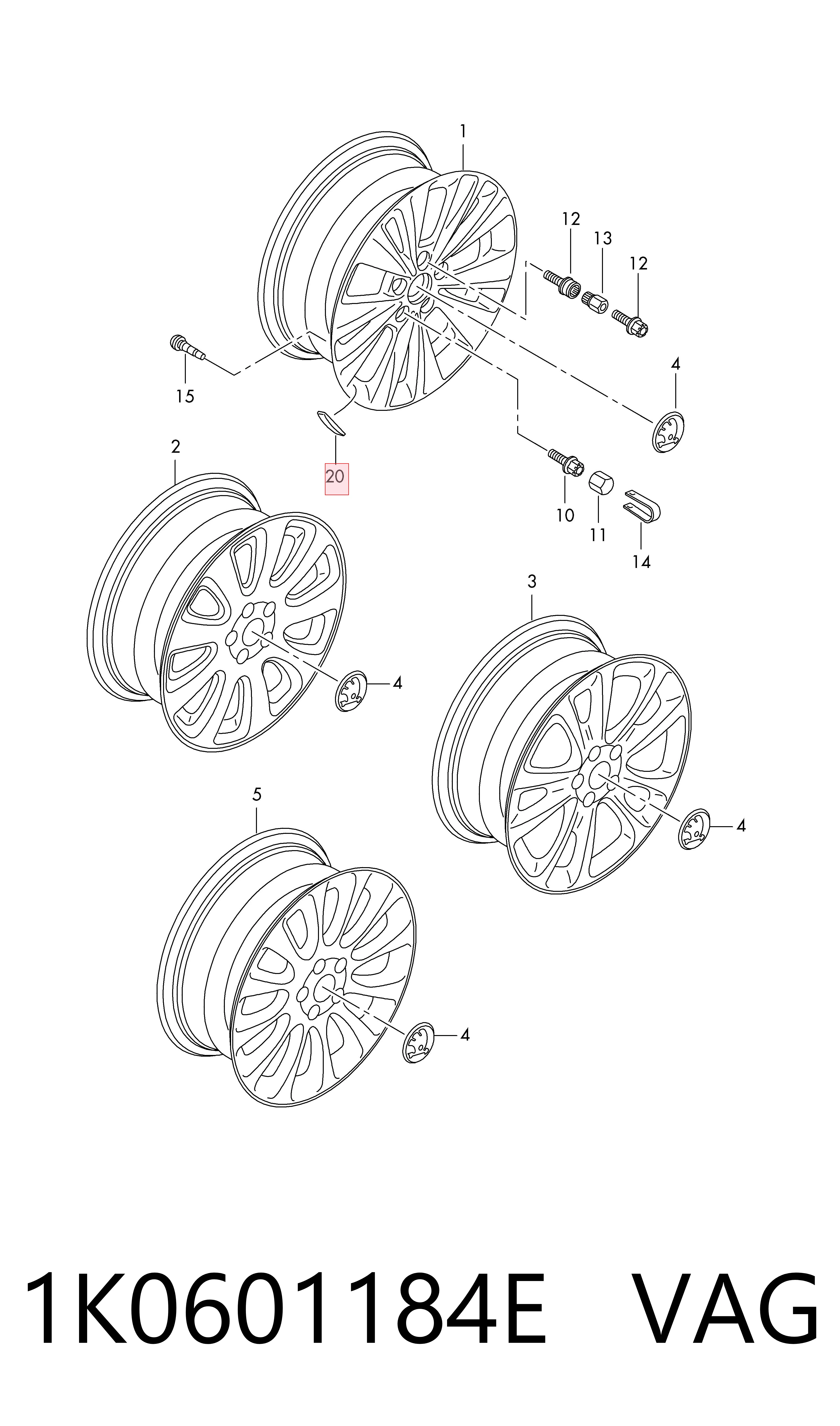  VAG 1K0601184E precio, desde 6,41 EUR