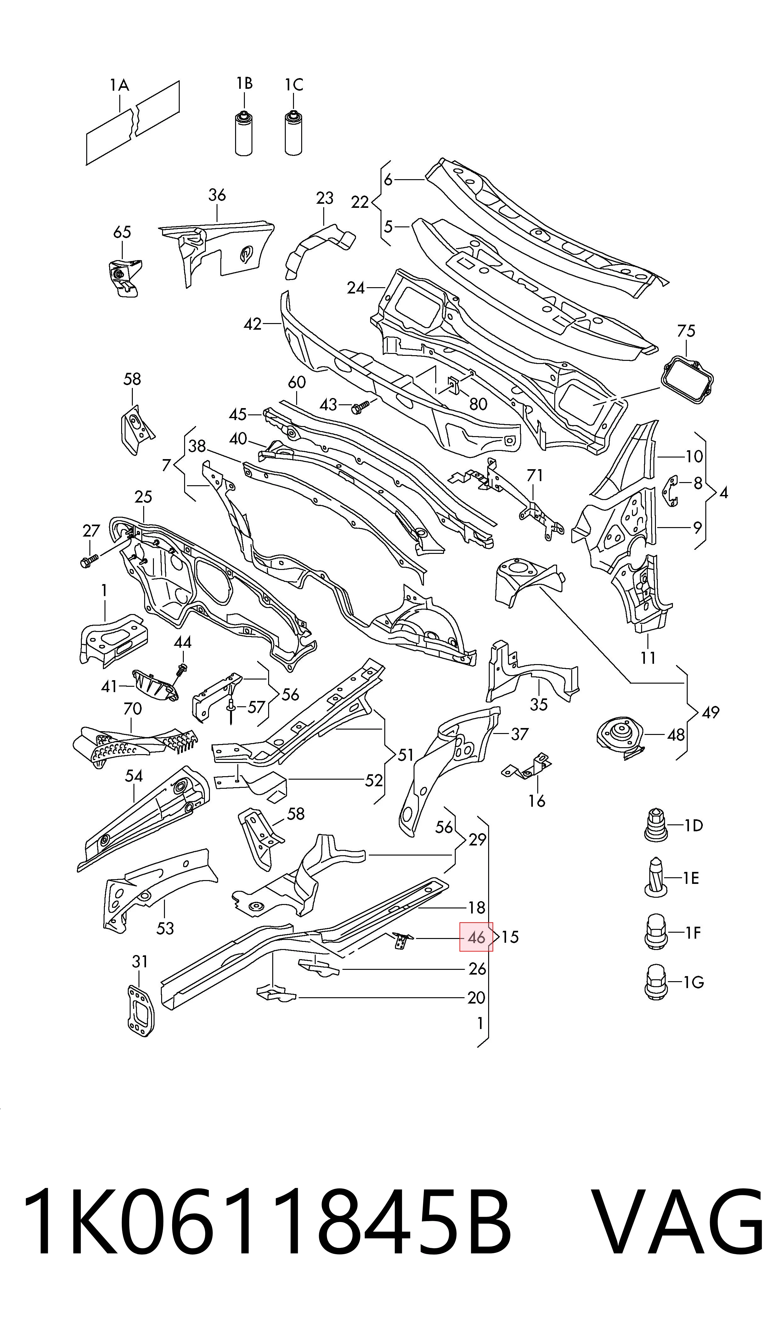 1K0611845B VAG 