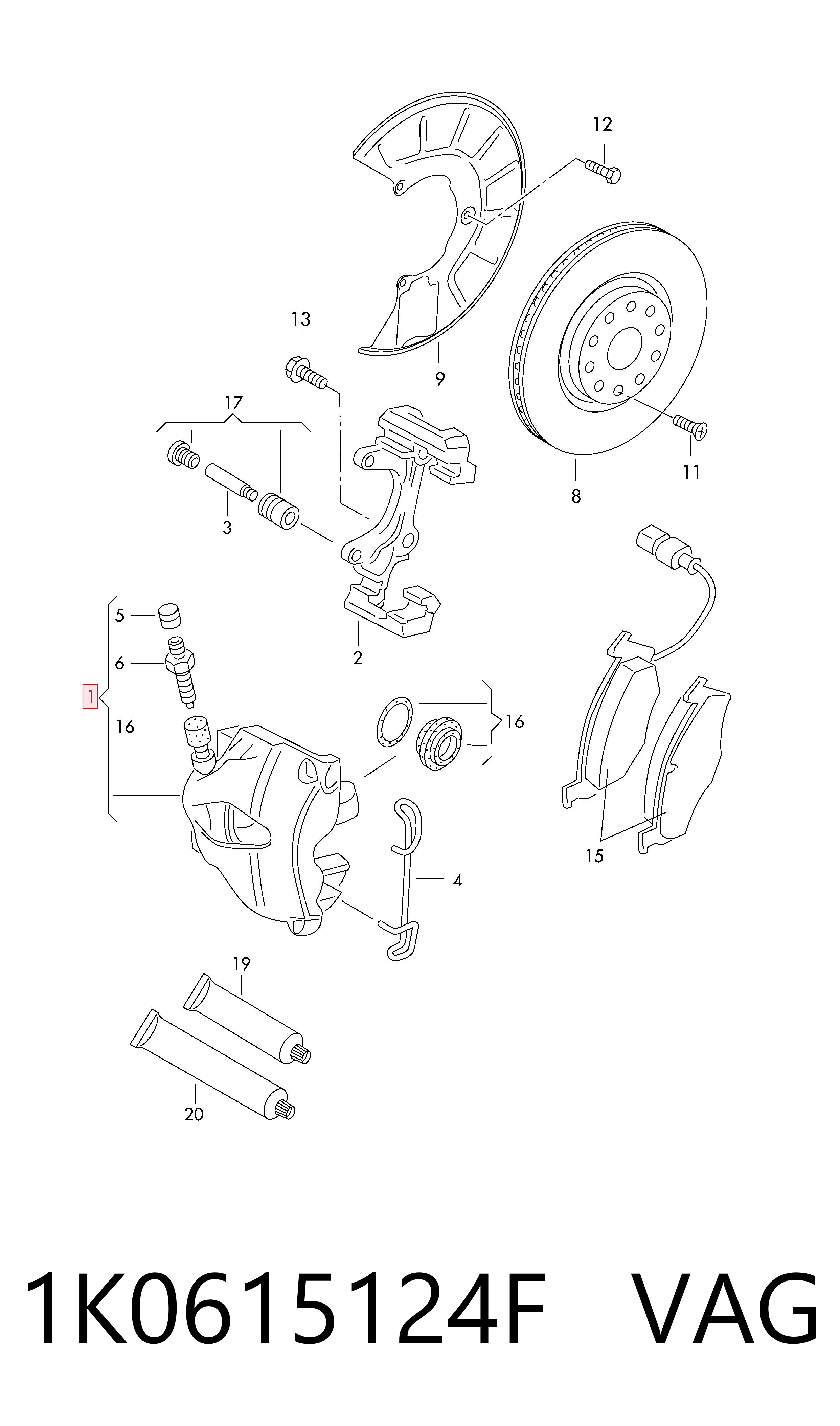 1K0615124F VAG