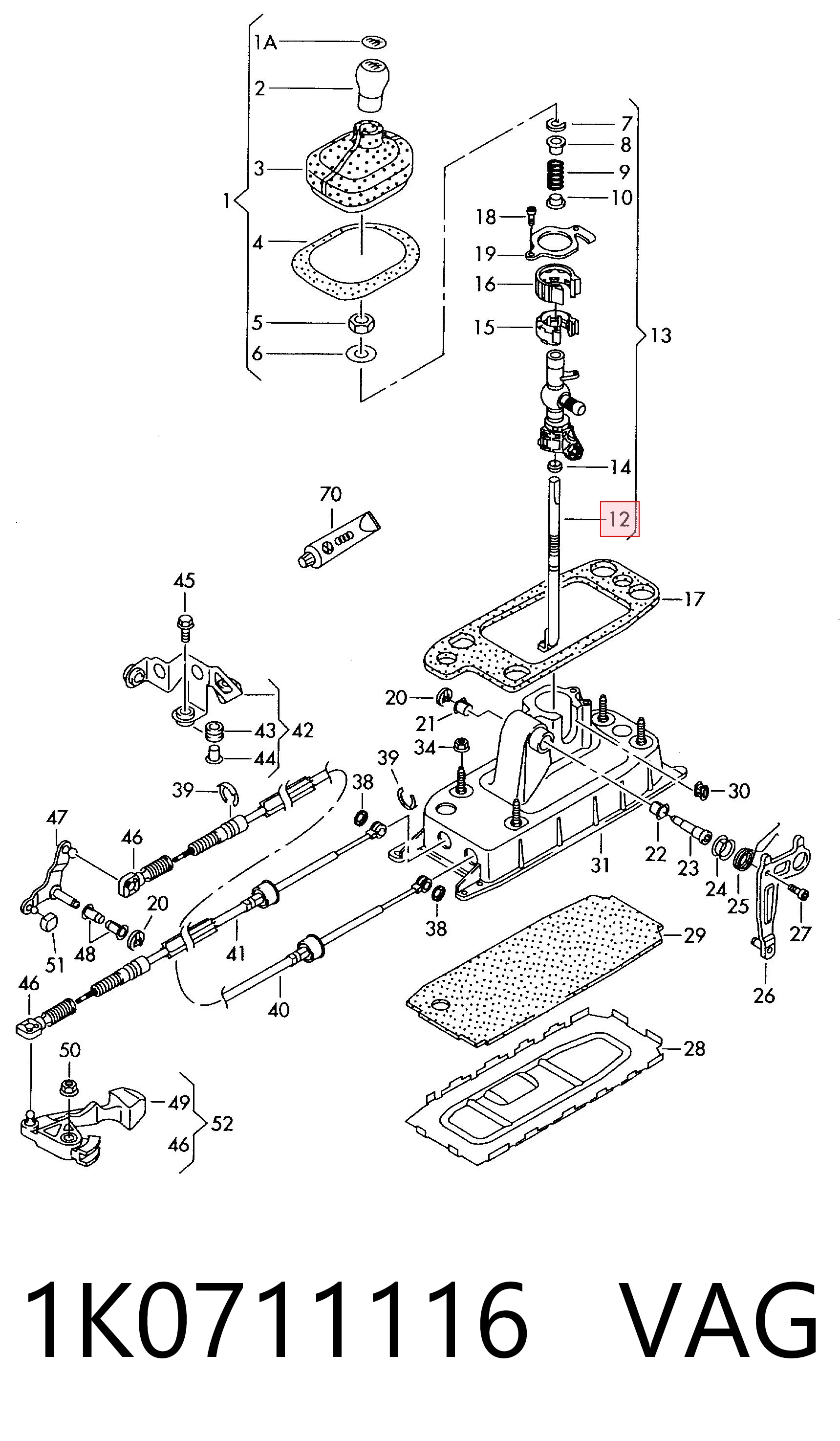 Palanca de cambios Seat Altea monovolumen (5P1) (2004 - 2015) precio, desde 69,31 EUR