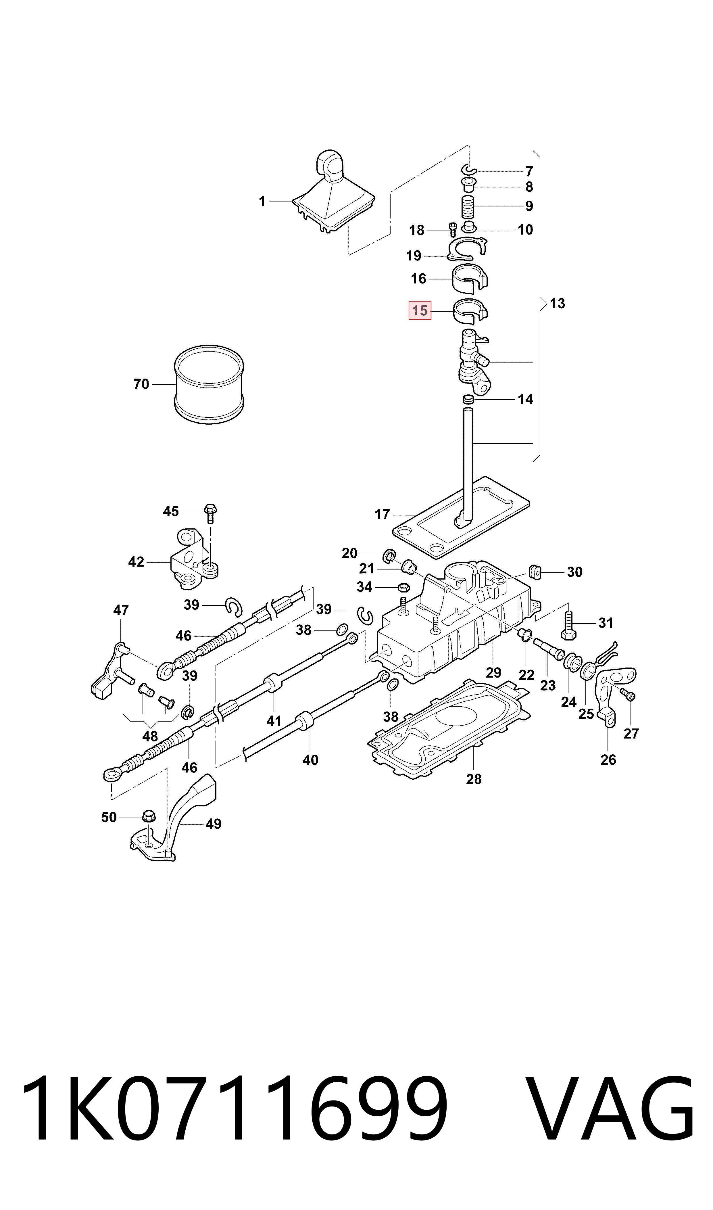 Comprar Casquillo palanca cambio Volkswagen Golf IV 1J5