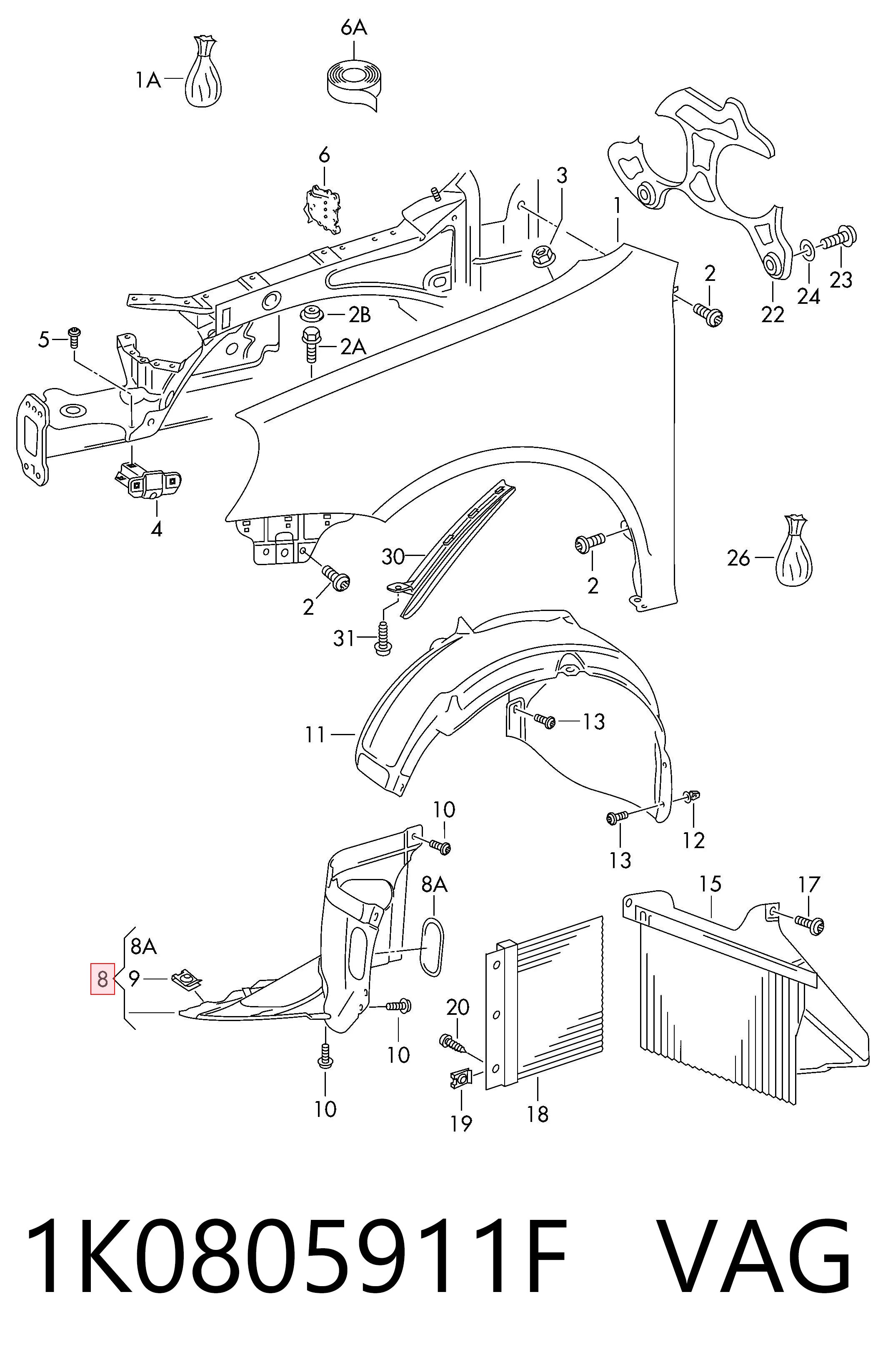 1K0805911F VAG