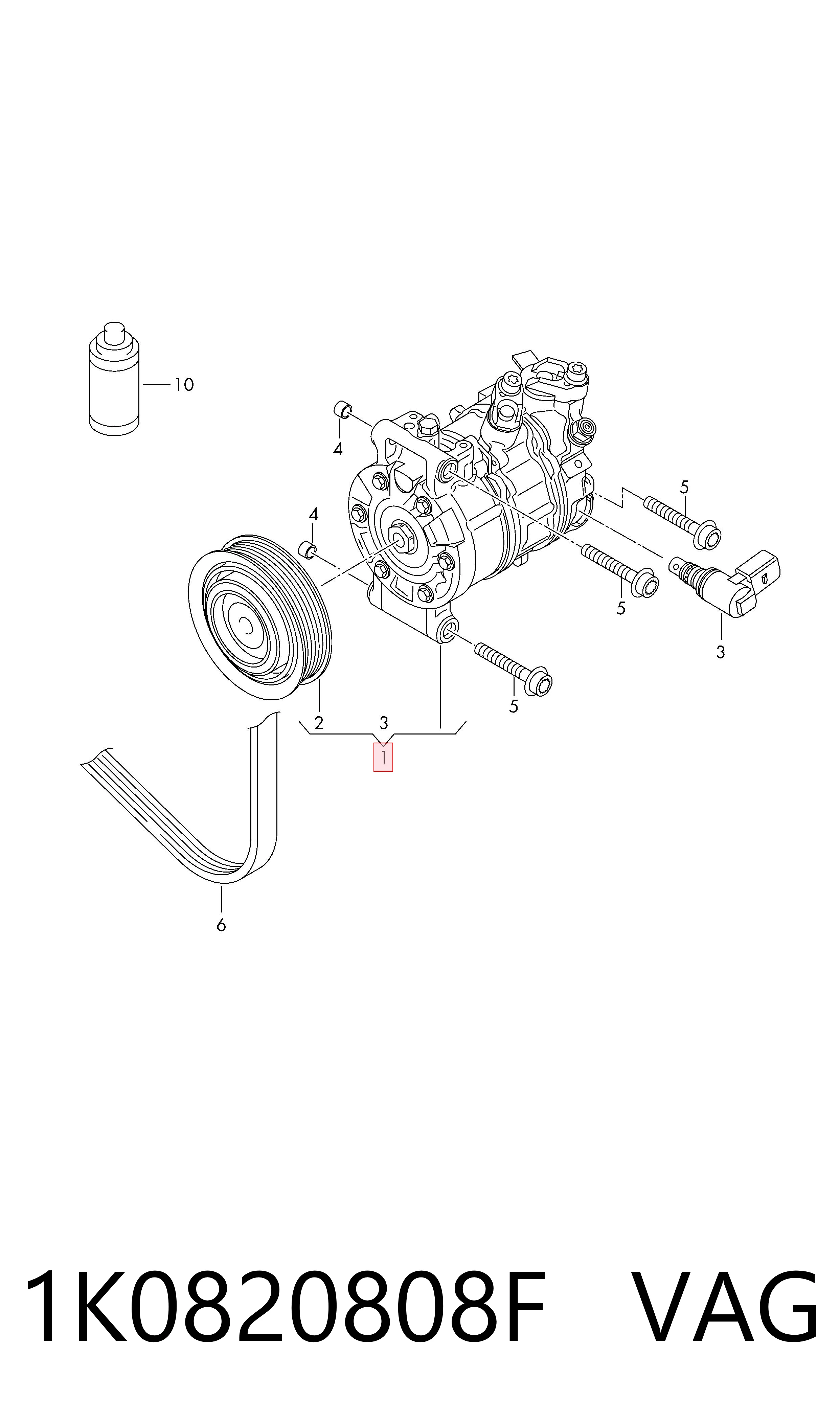 Compresor ac VAG 1K0820808F precio, desde 117,61 EUR