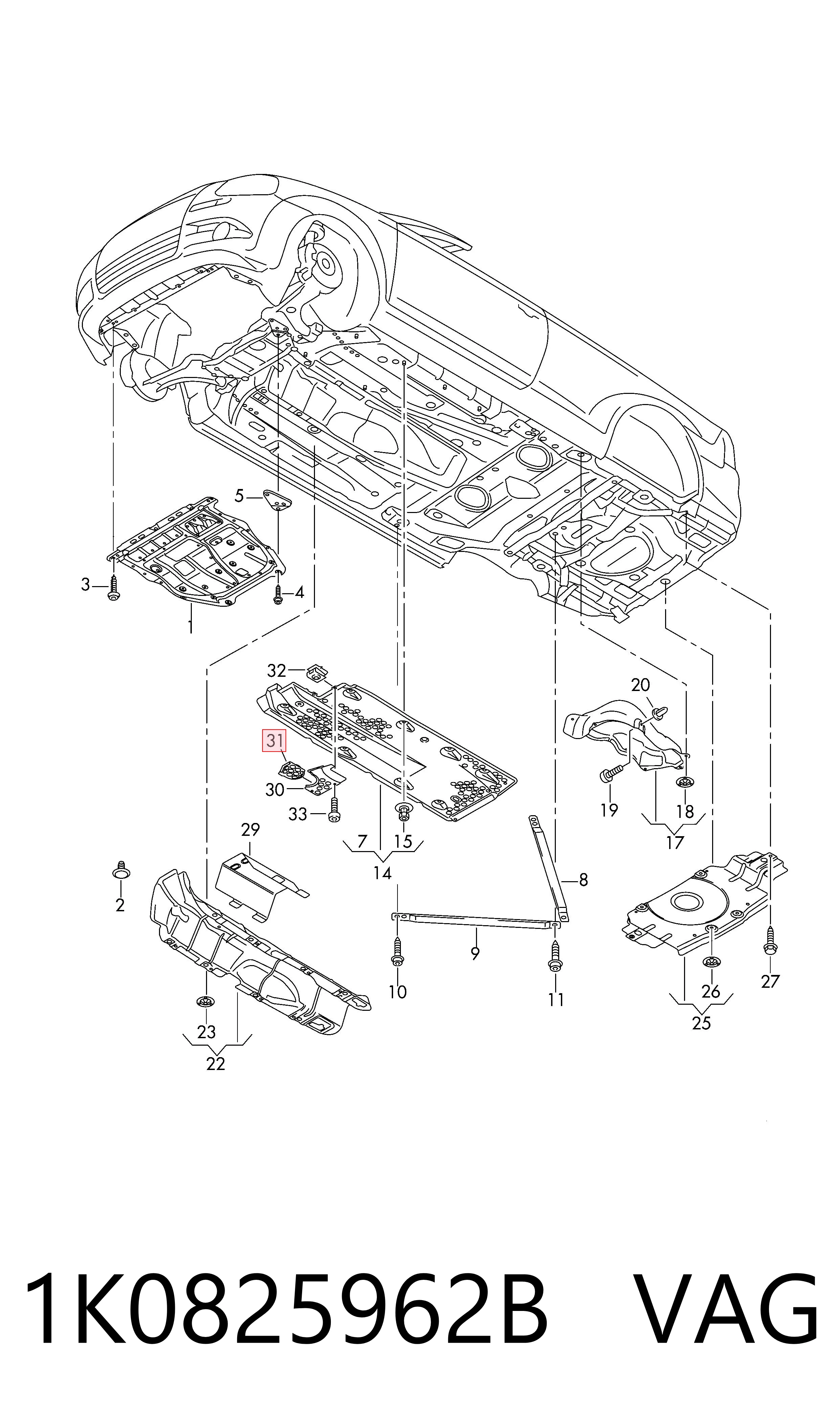 Tapa de motor VAG 1K0825962B precio, desde 11,74 EUR