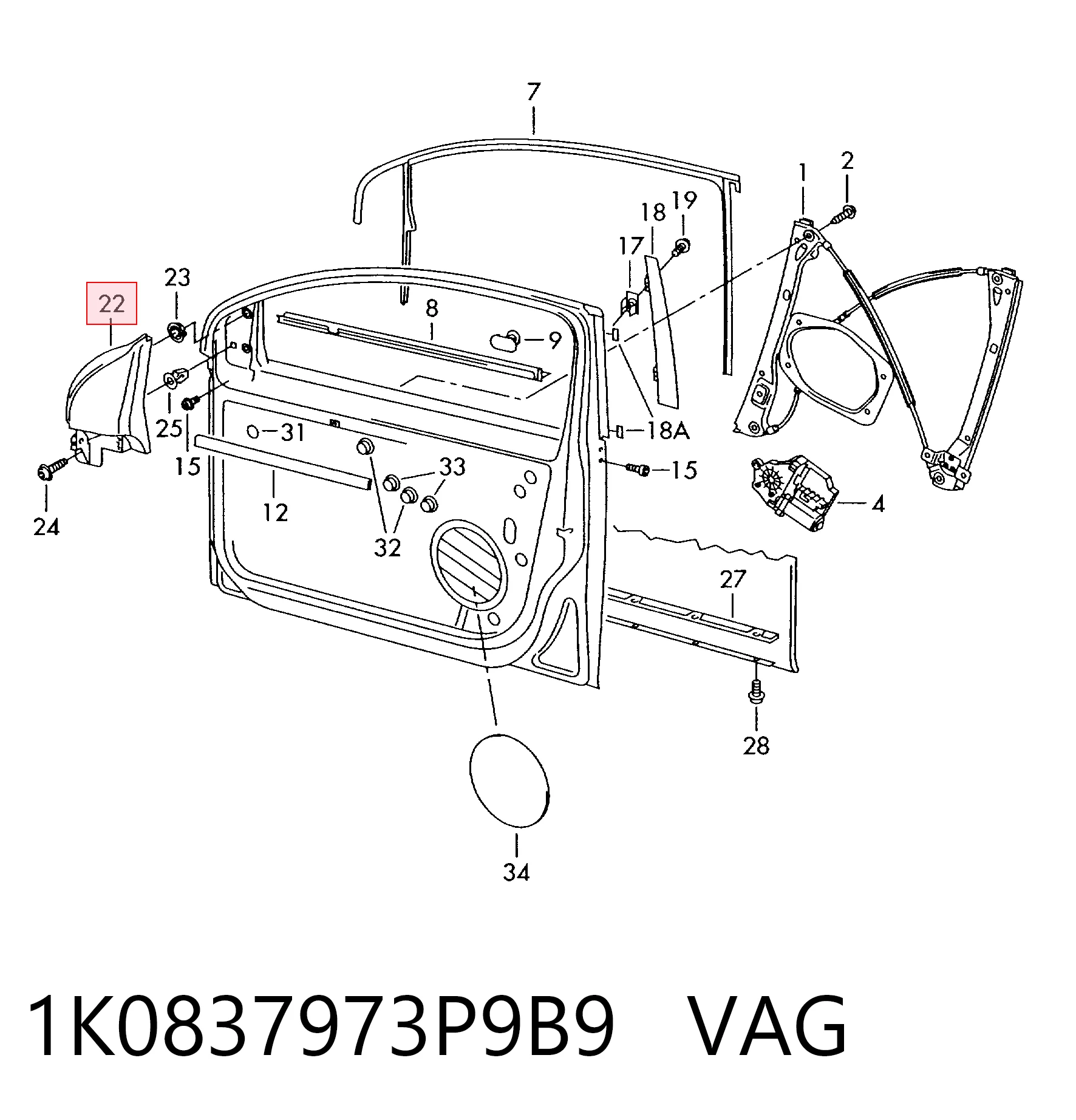 1K0837973P9B9 VAG 