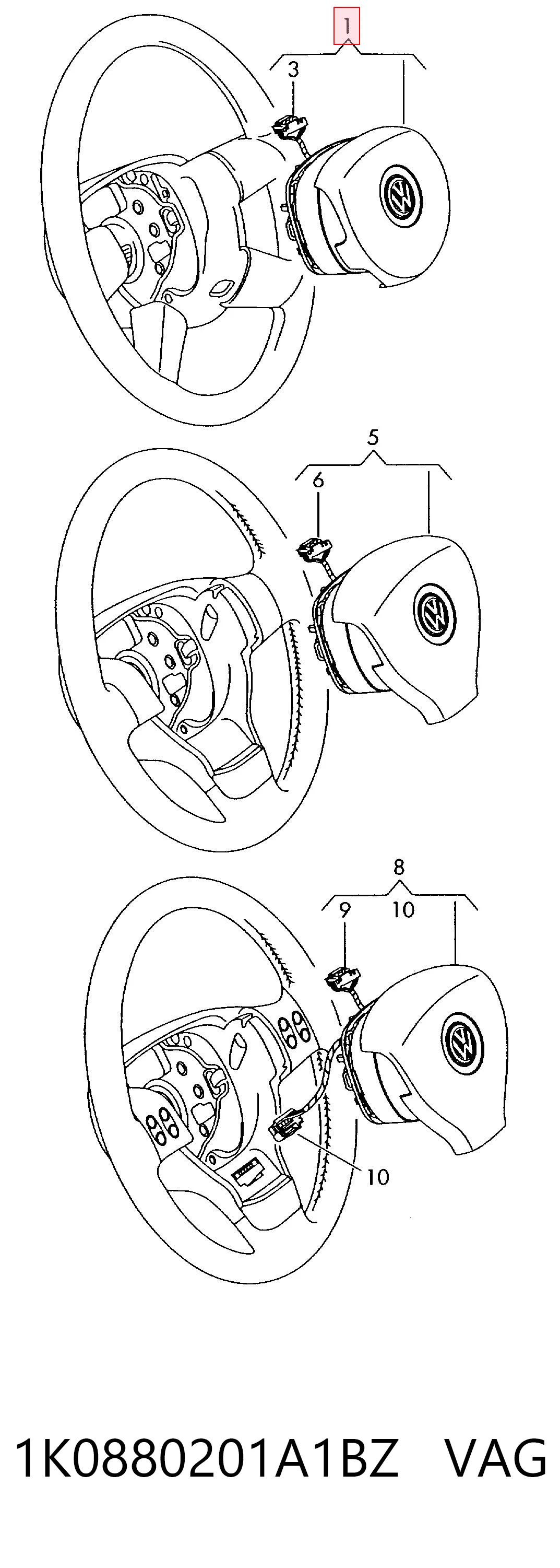 1K0880201A1BZ VAG