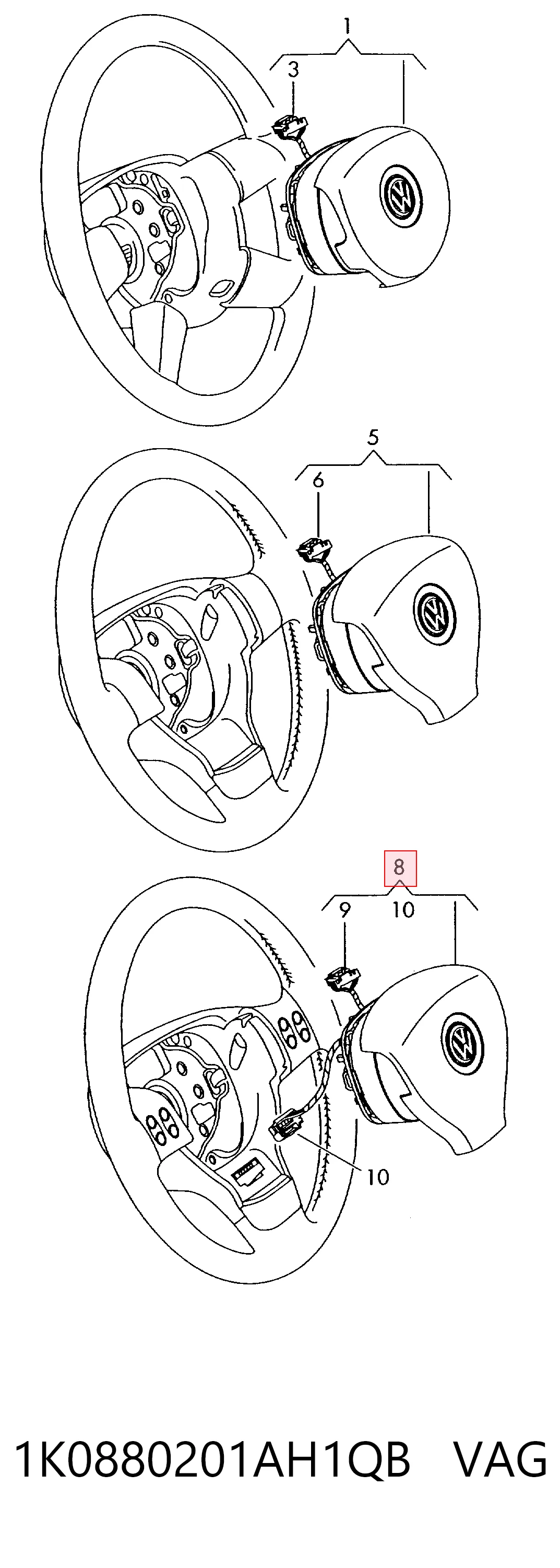 1K0880201AH1QB VAG