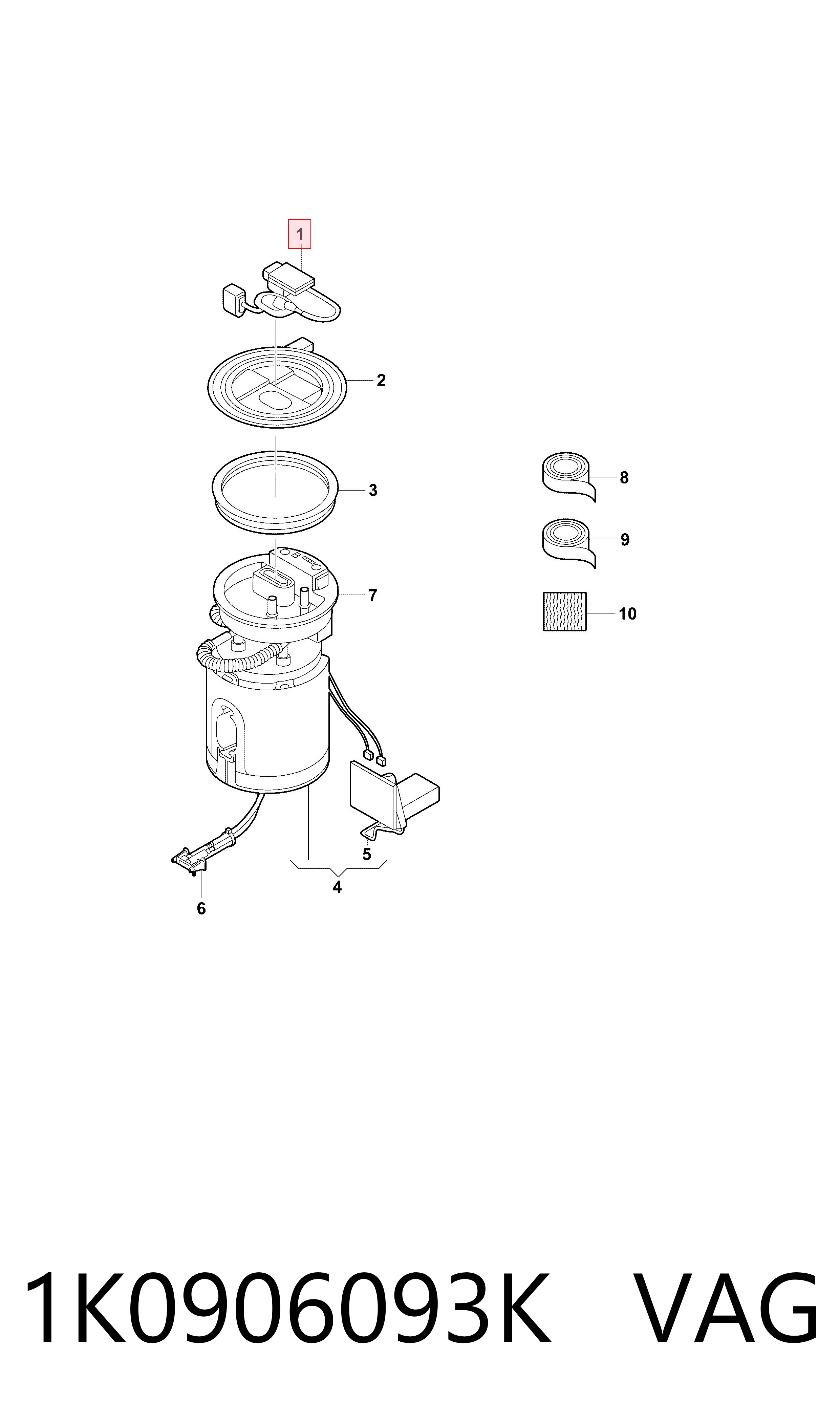 Módulo de control del motor de la bomba de combustible VAG 1K0906093K precio, desde 56,61 EUR