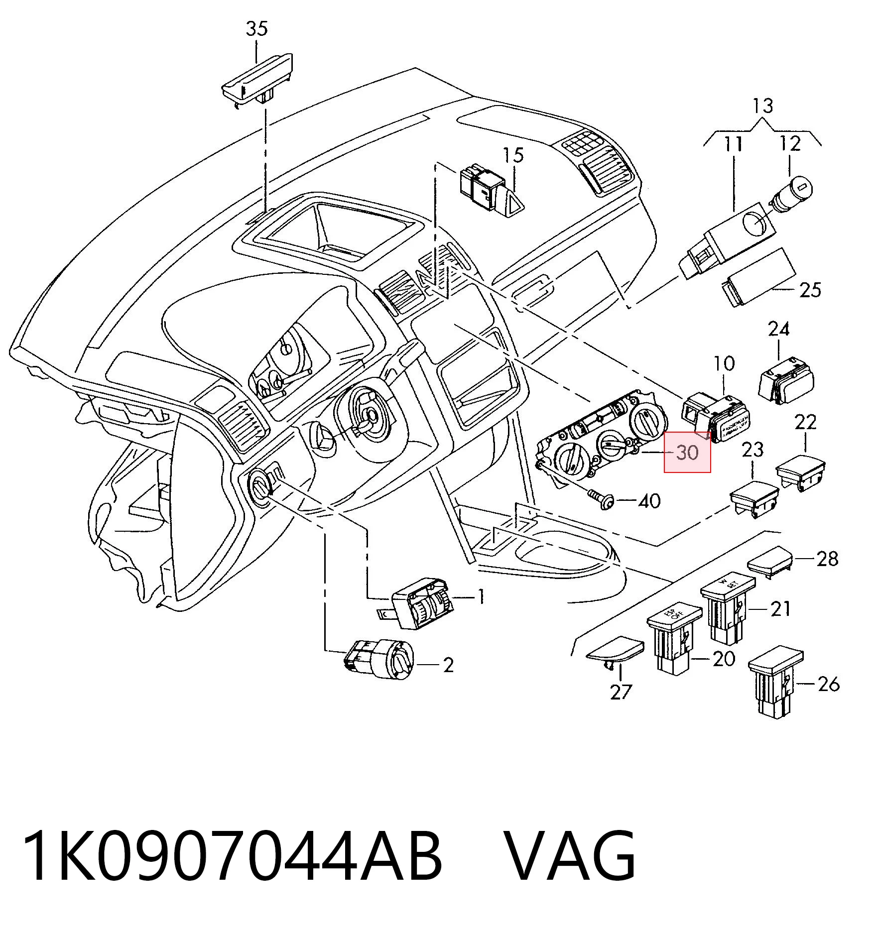 1K0907044AB VAG
