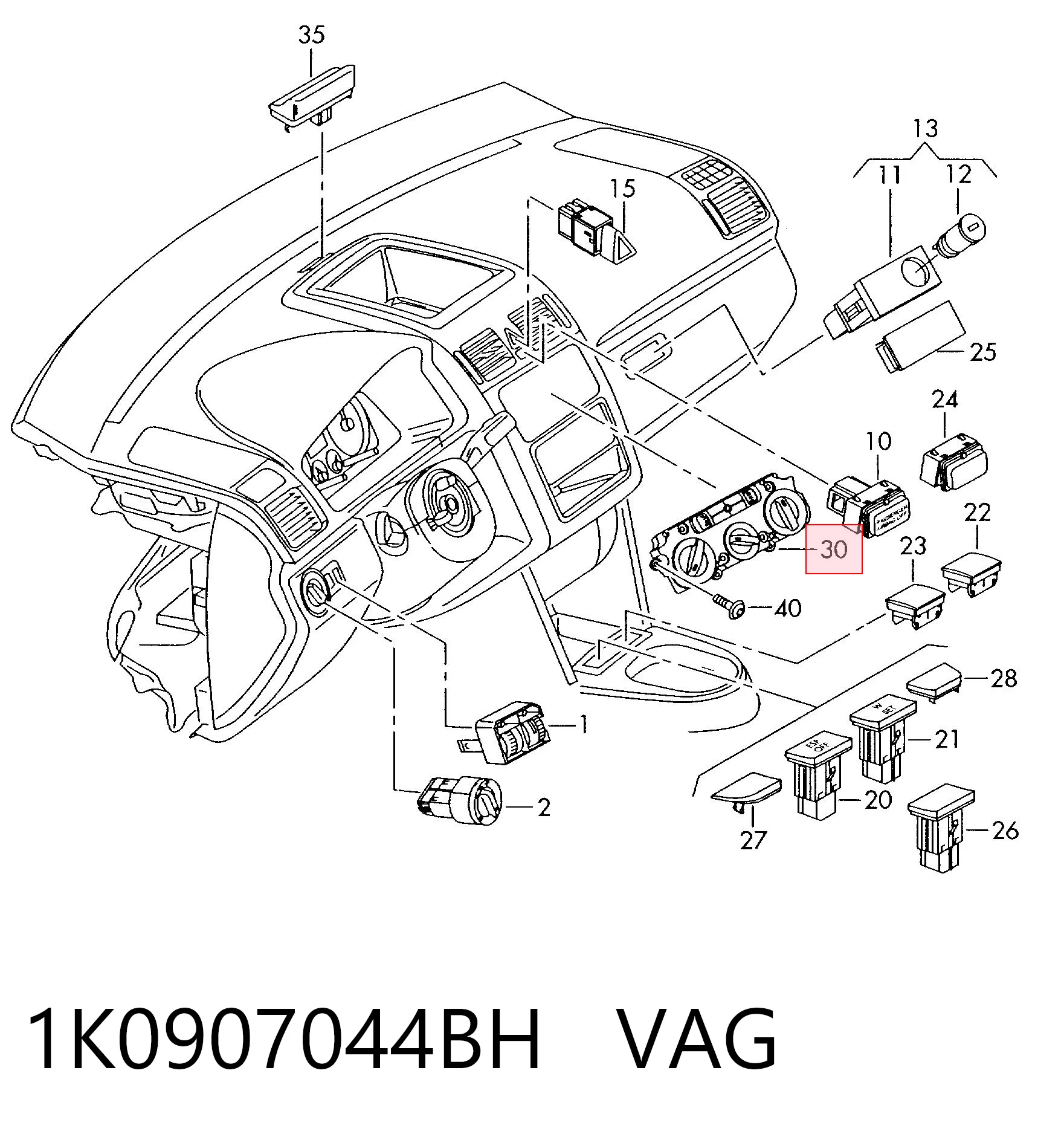 1K0907044BH VAG