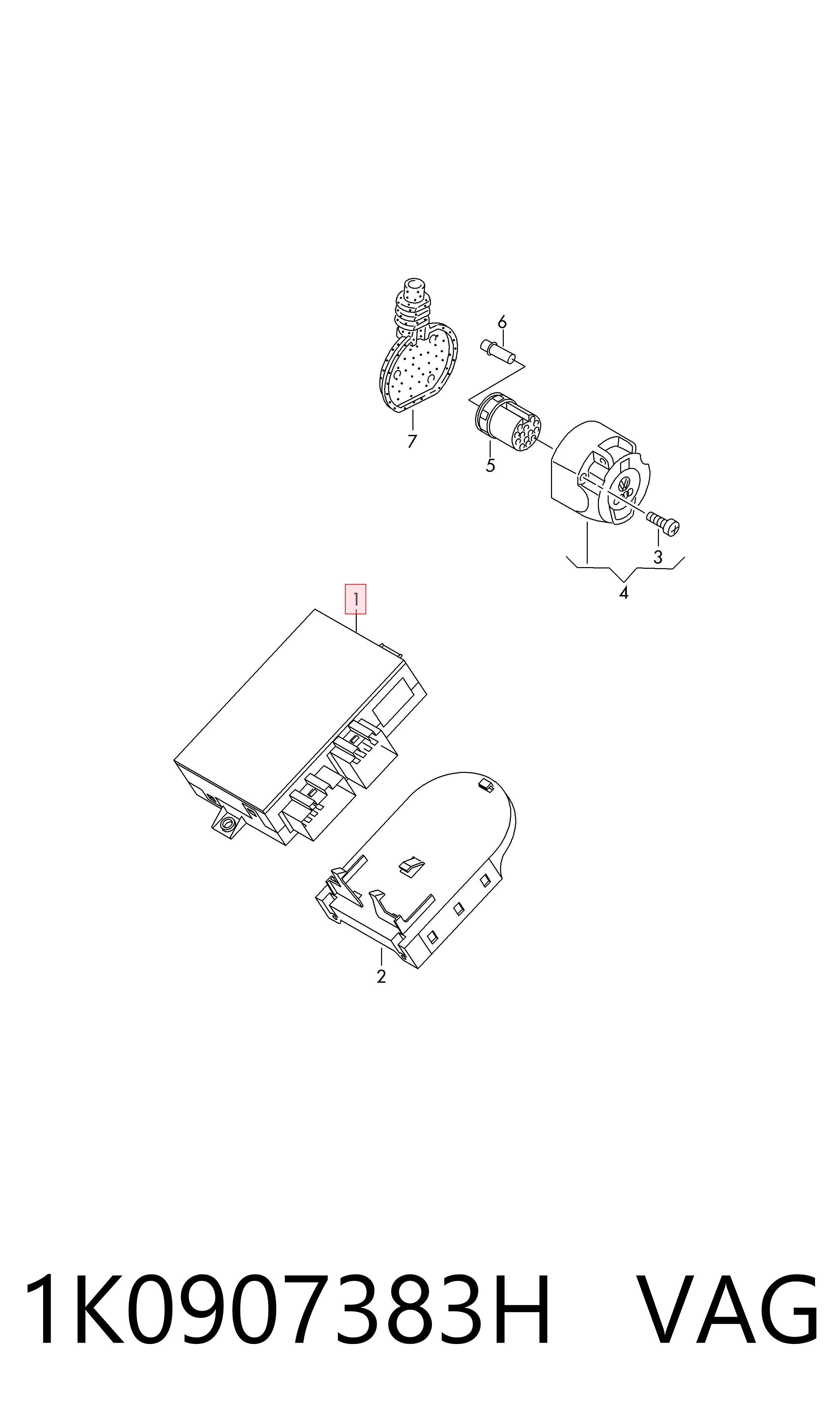 Módulo de enganche de remolque VAG 1K0907383H precio, desde 357,11 EUR
