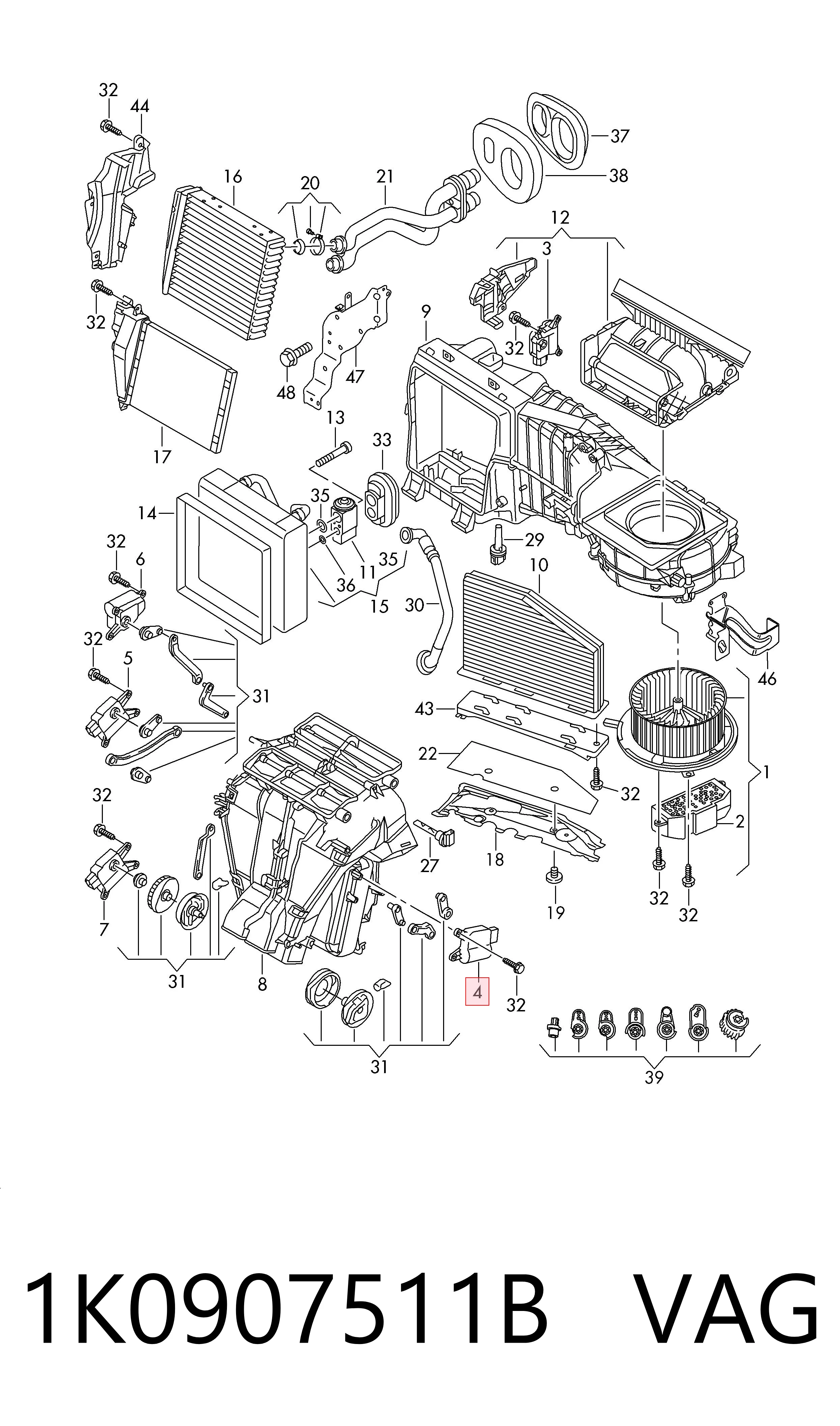 Comprar Actuador de compuerta de la calefacción Volkswagen Golf IV 1J1