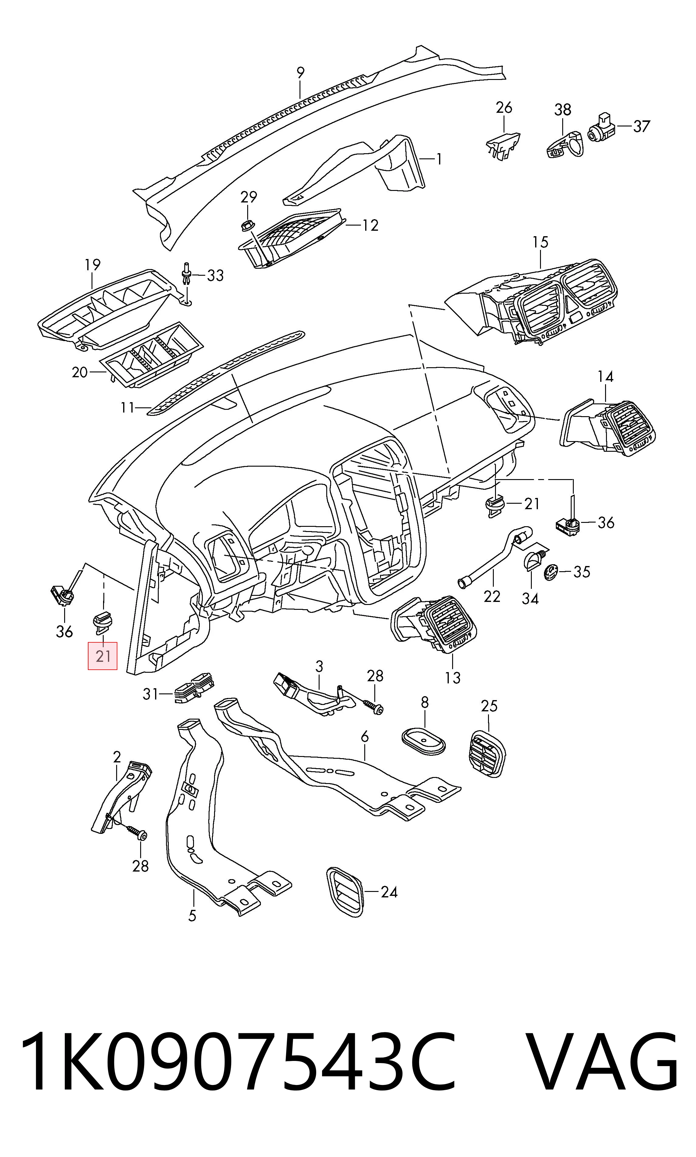 Comprar Sensor de la temperatura interior Passat 3C2