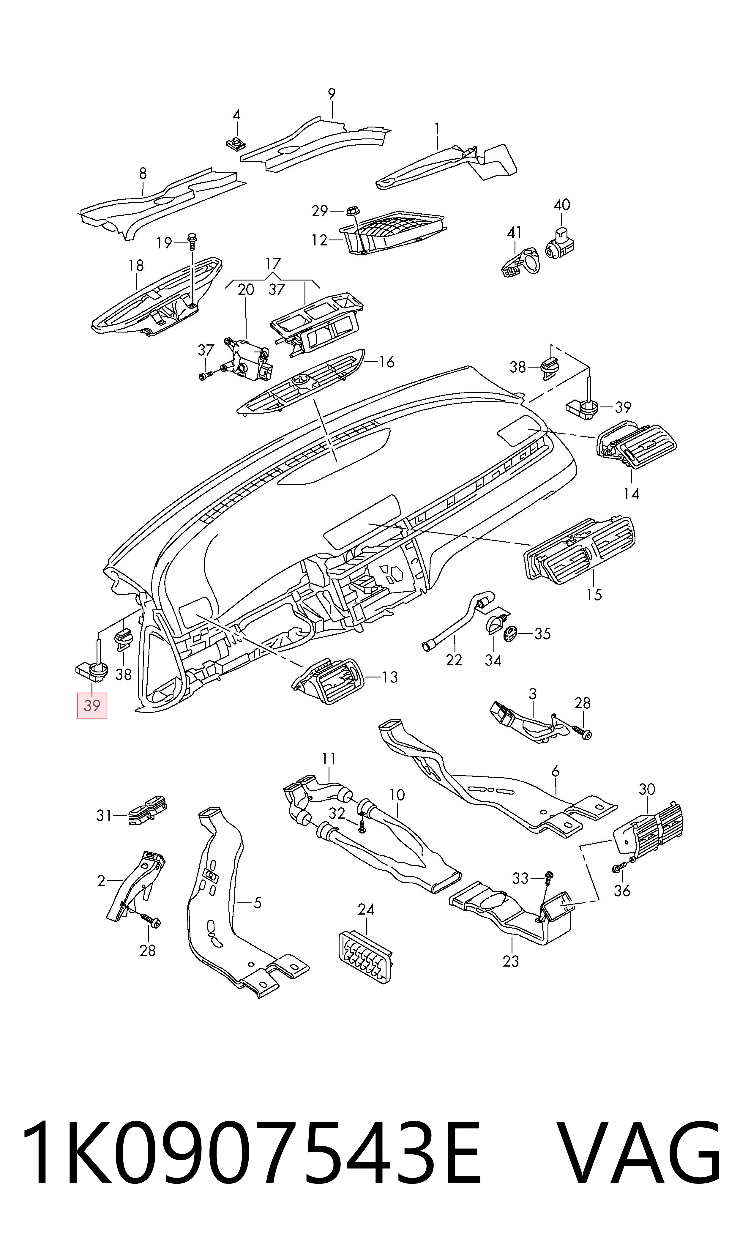 Sensor de la temperatura interior Volkswagen Passat B6
