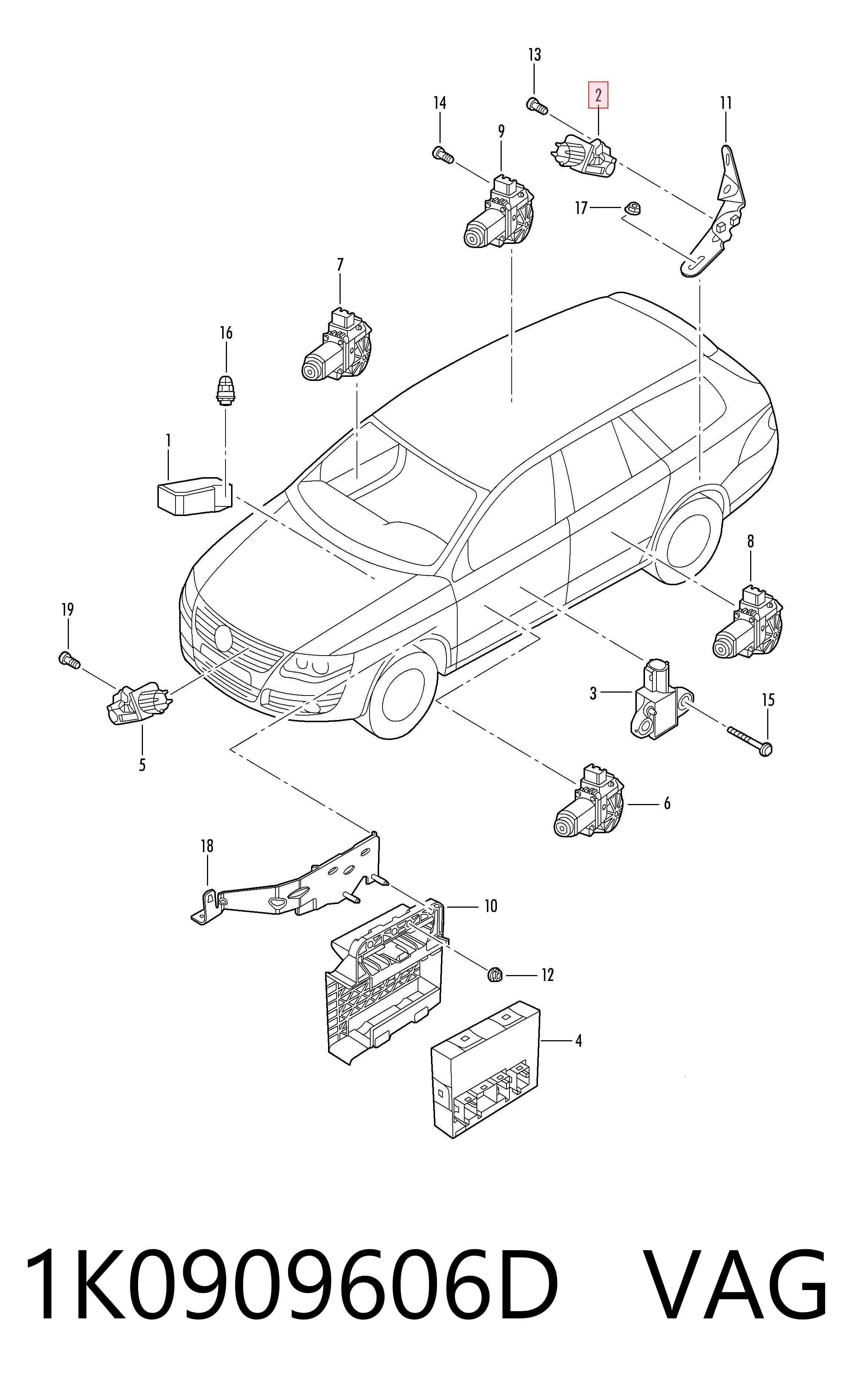 Sensor de airbag delantero VAG 1K0909606D precio, desde 47,92 EUR