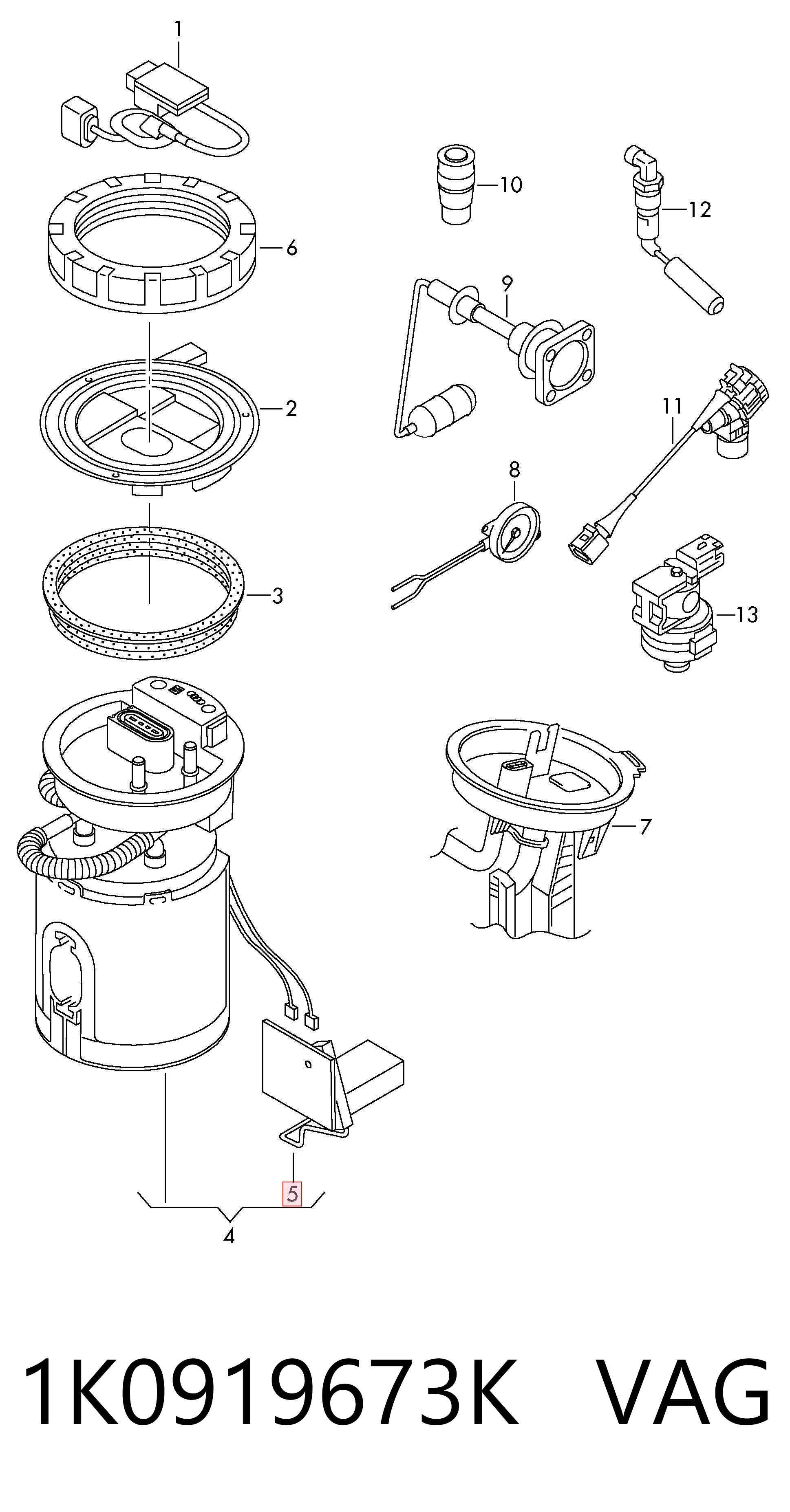 Comprar 1K0919673K VAG Sensor de nivel de combustible