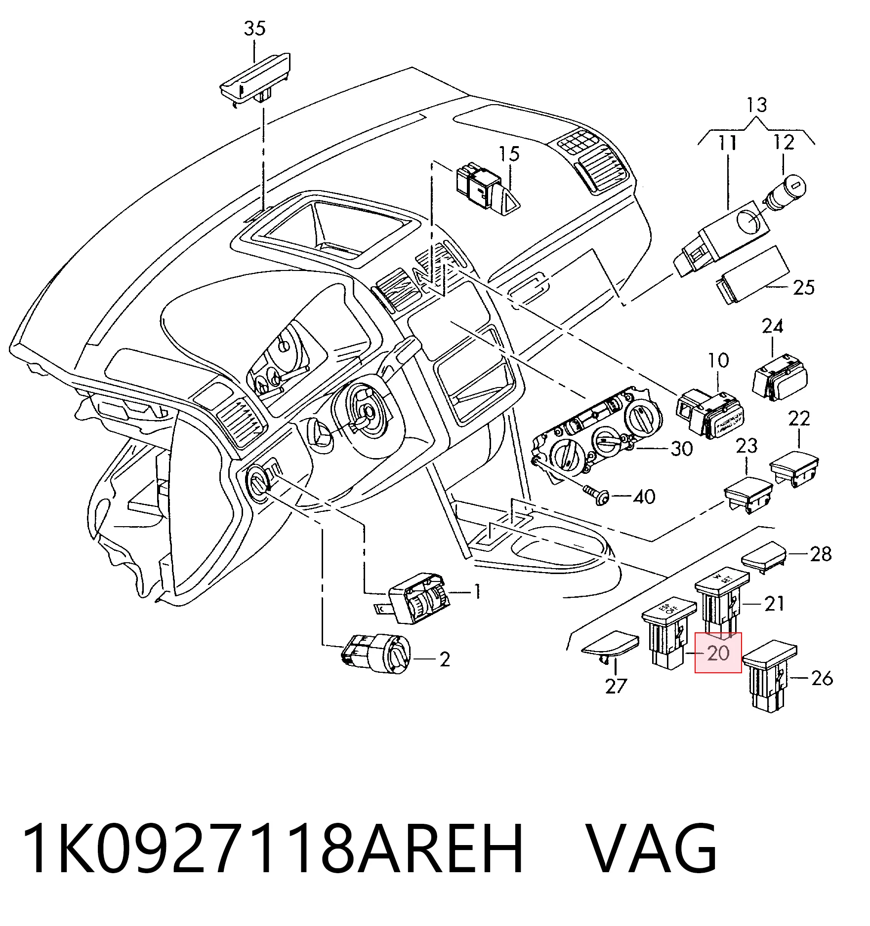 1K0927118AREH VAG