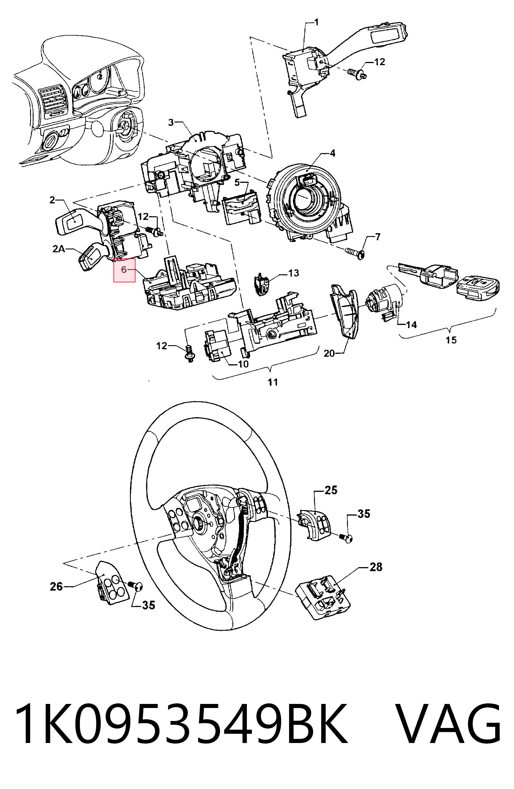 Comprar 1K0953549BK VAG Módulo de crucero
