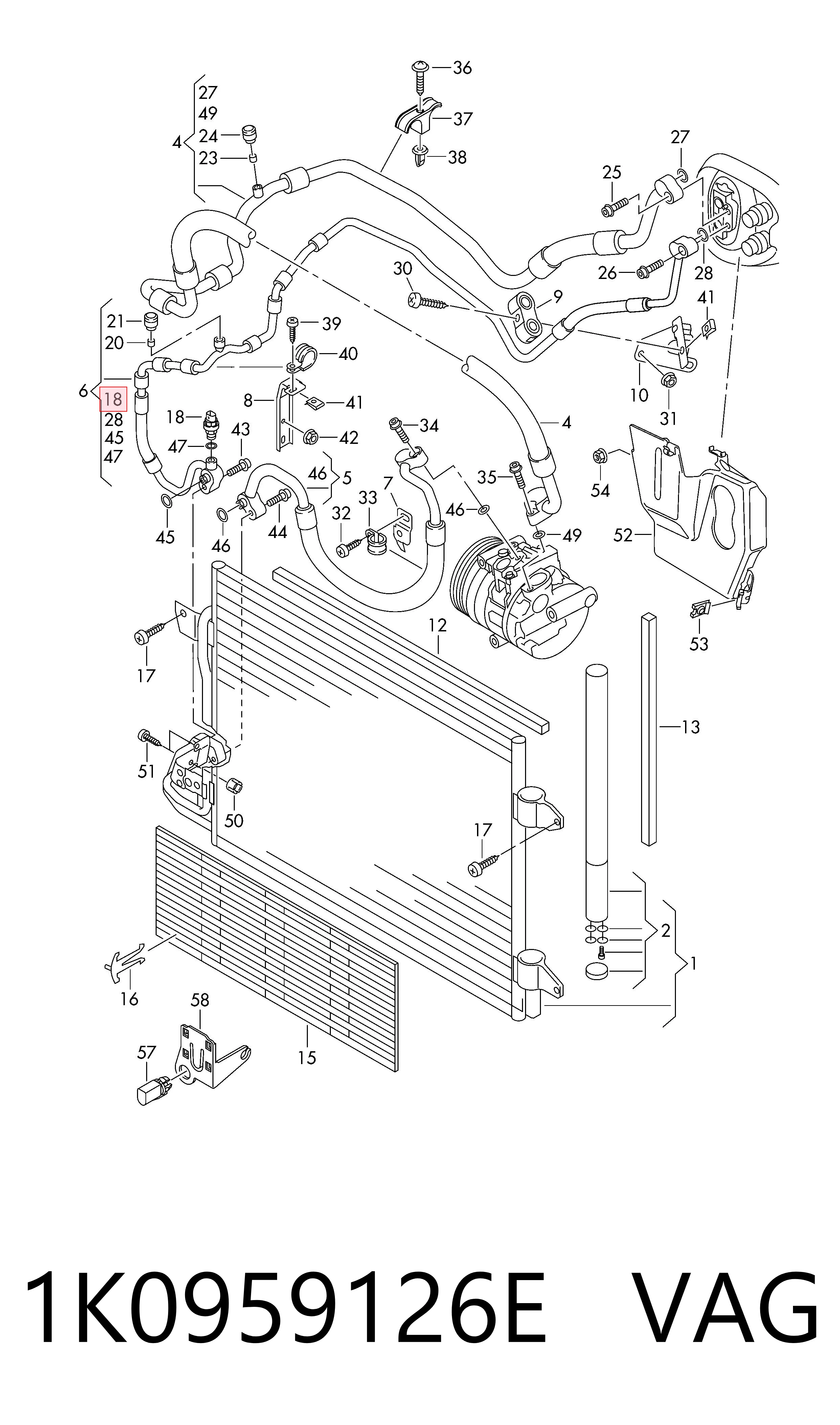 Sensor de presion A/C VAG 1K0959126E precio, desde 23,55 EUR