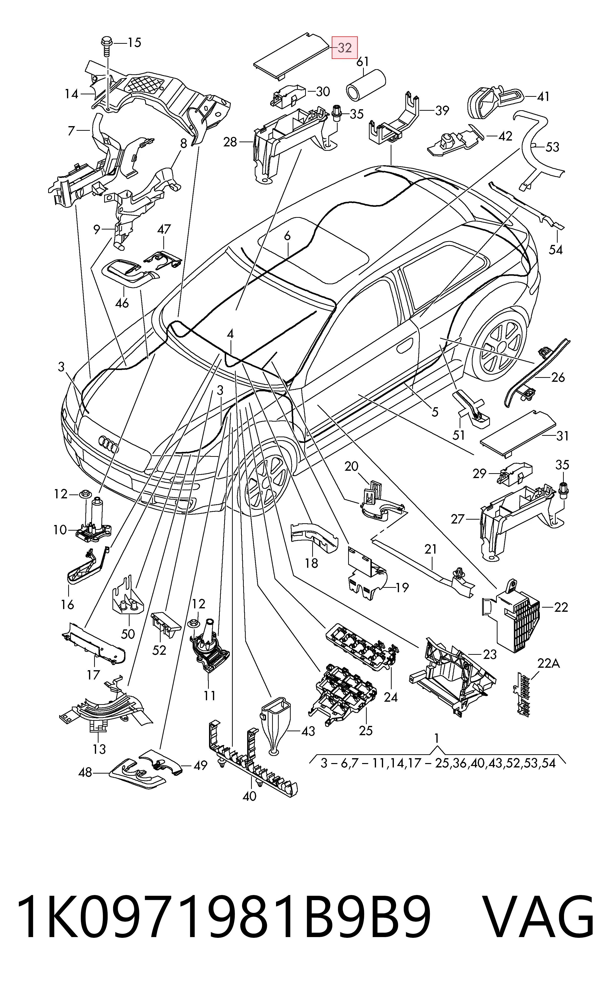 1K0971981B9B9 VAG 