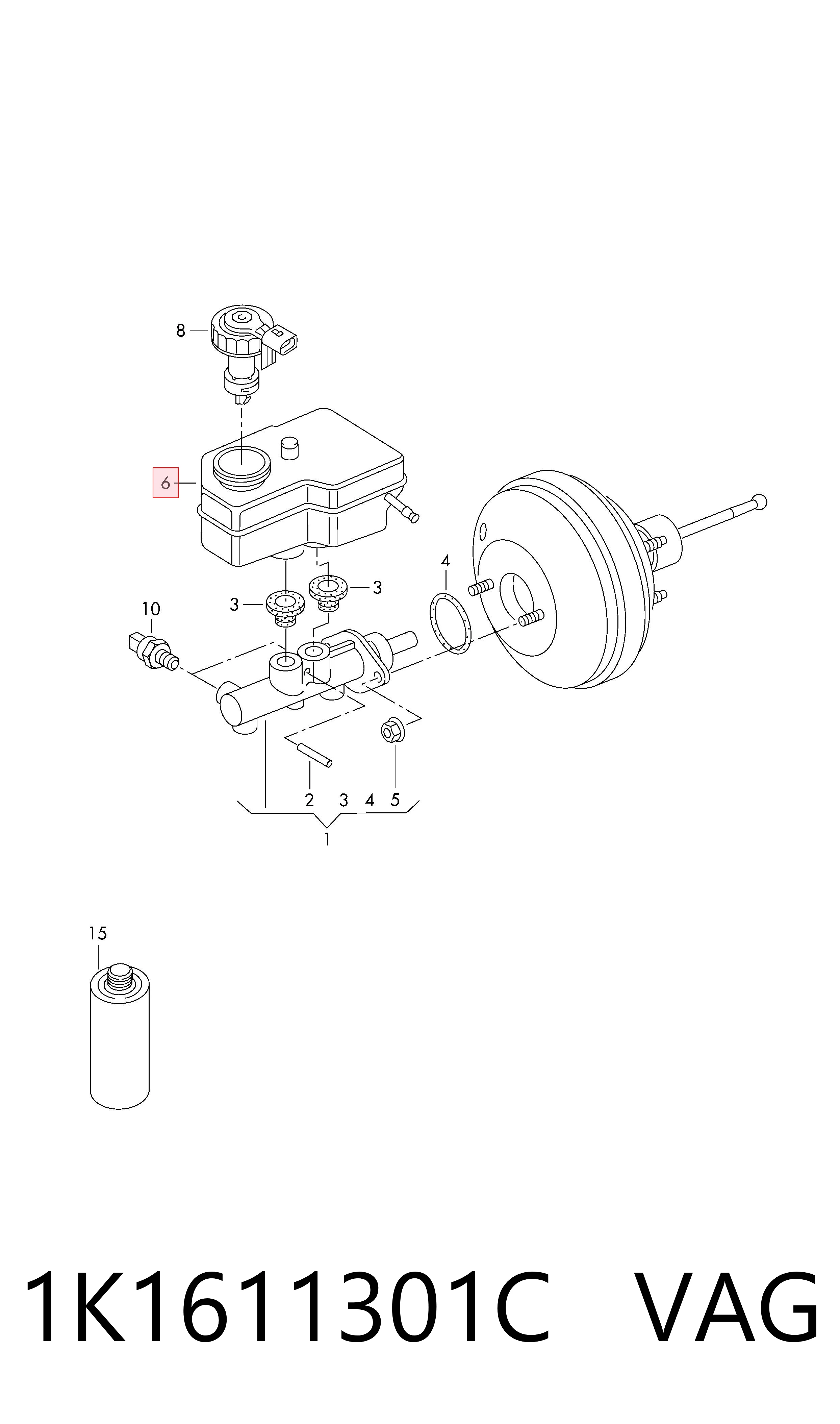 Depósito de líquido de frenos Audi A3 hatchback (8P1) (2003 - 2012) precio, desde 25,26 EUR