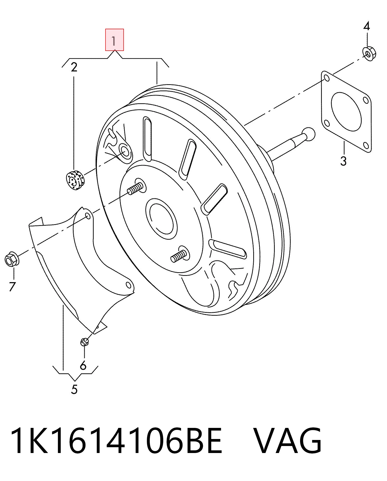 1K1614106BE VAG