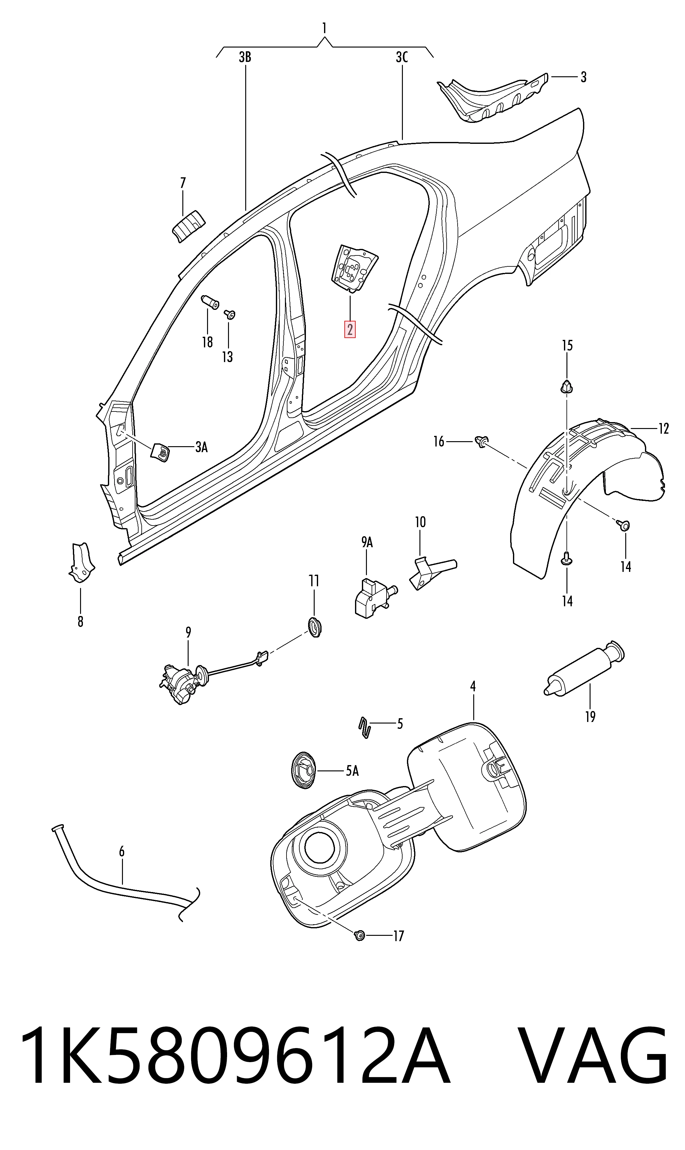 1K5809612A VAG 
