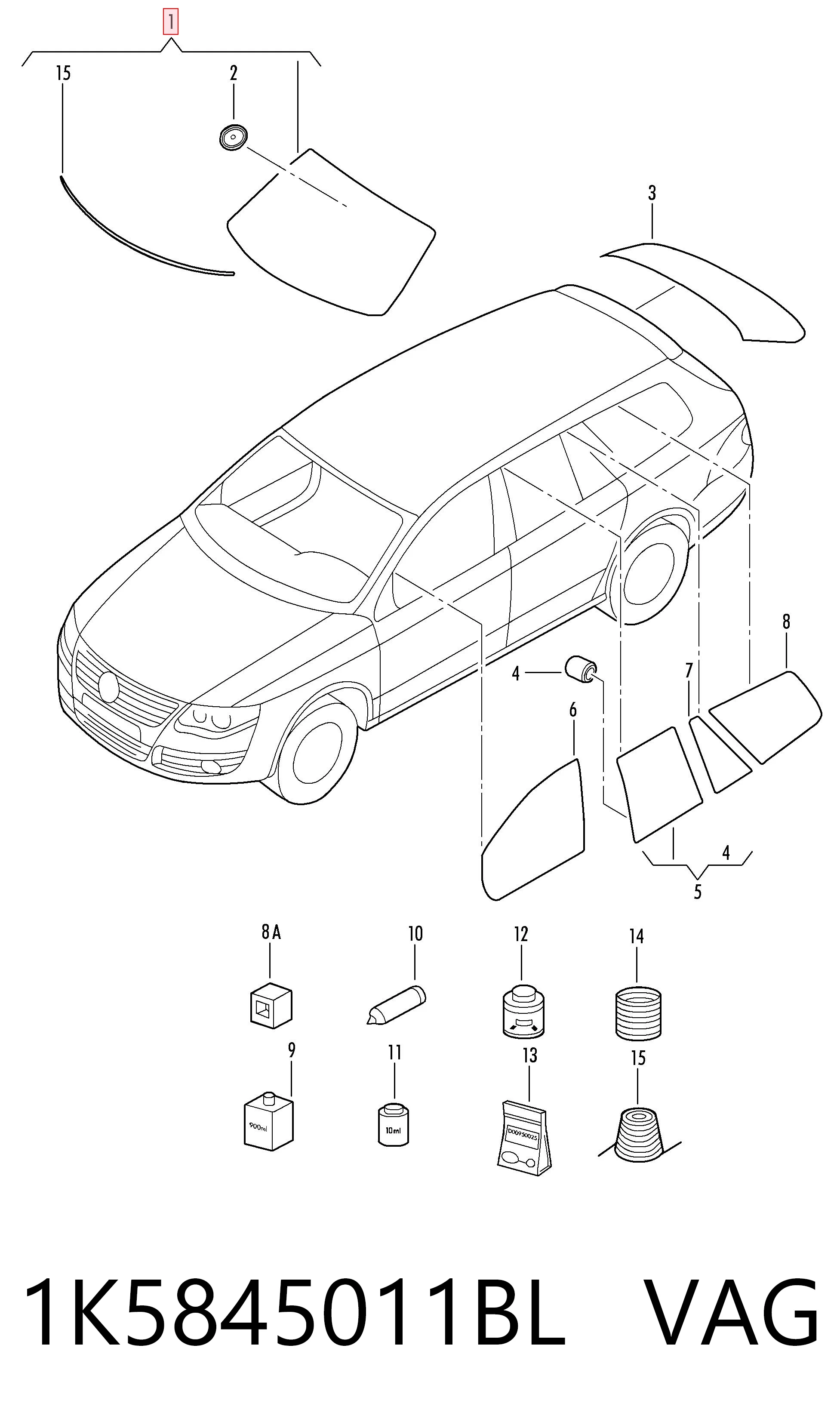 Parabrisas delantero  para Volkswagen Jetta V 1K2