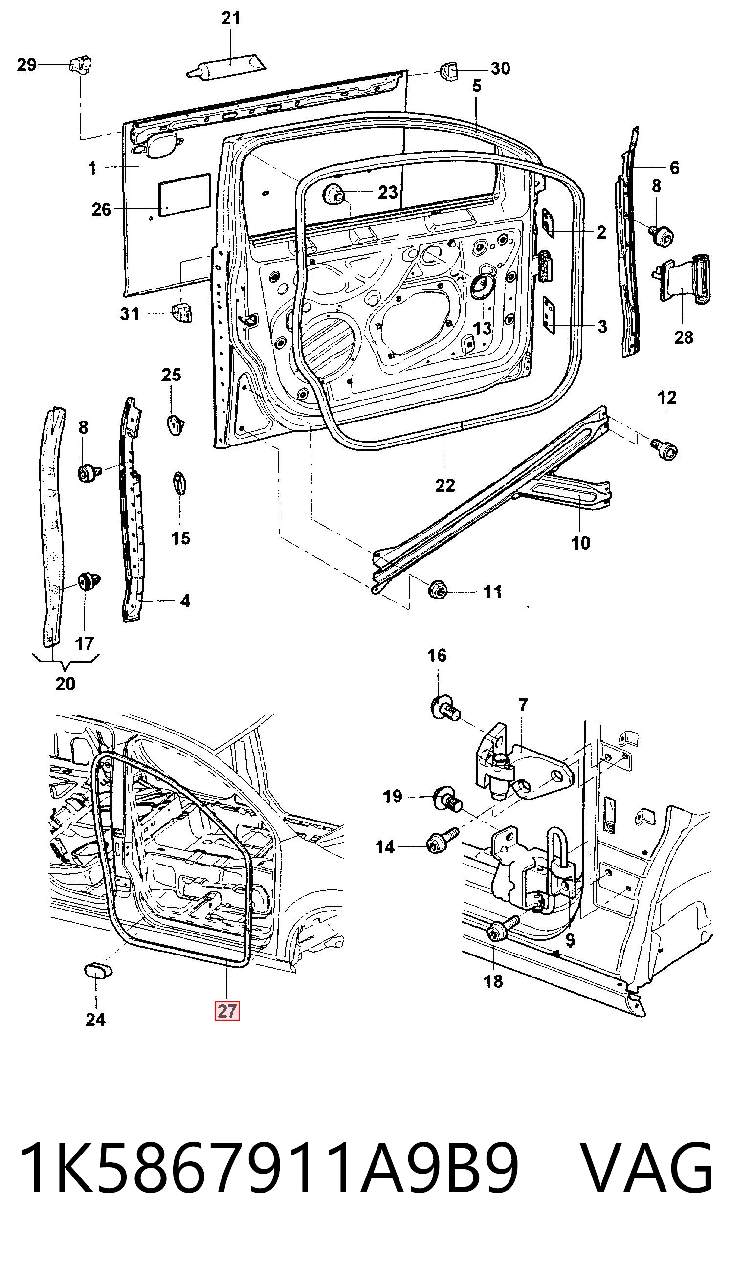 1K5867911A9B9 VAG