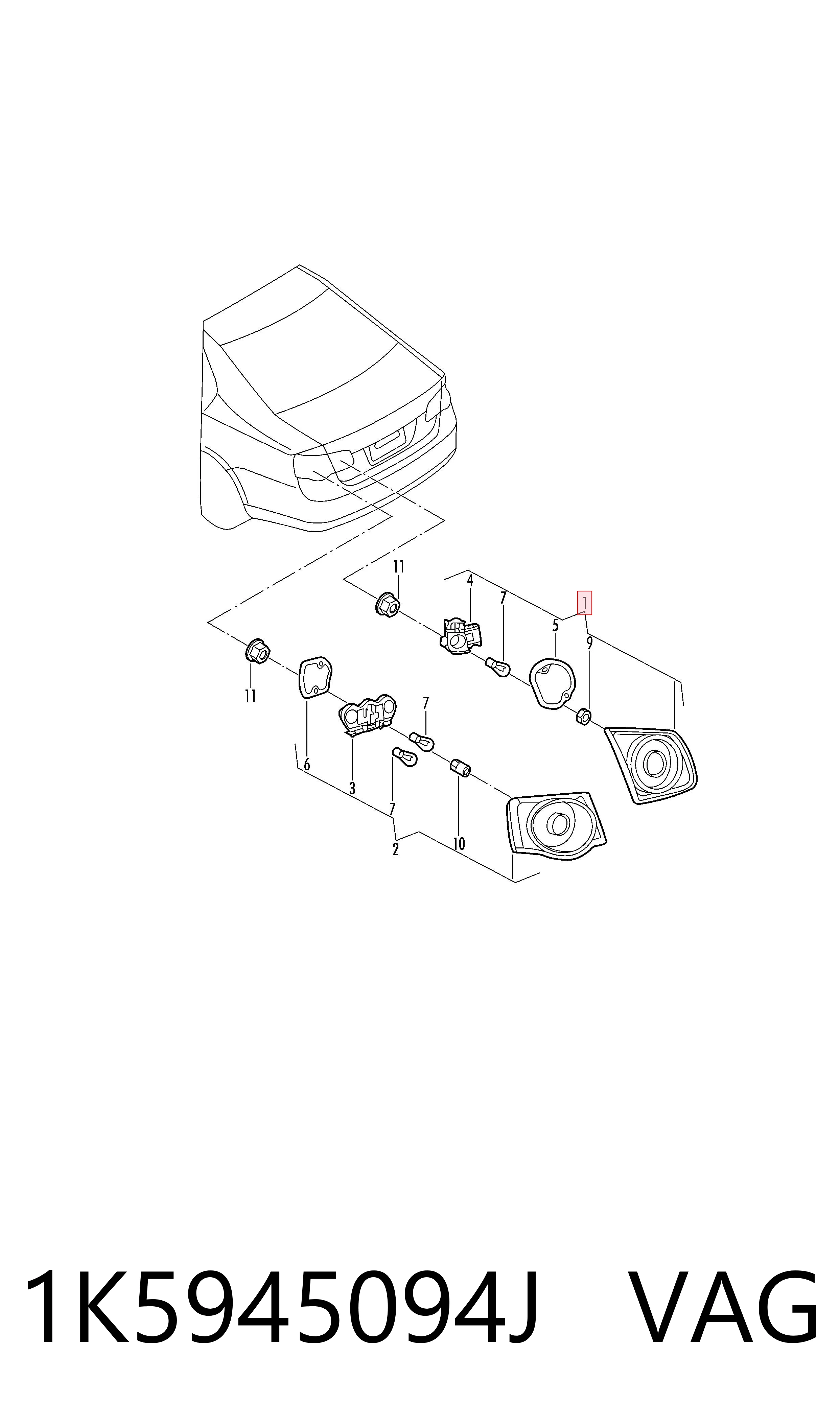 Comprar Piloto trasero derecho Volkswagen Jetta III 1K2 a bajo precio