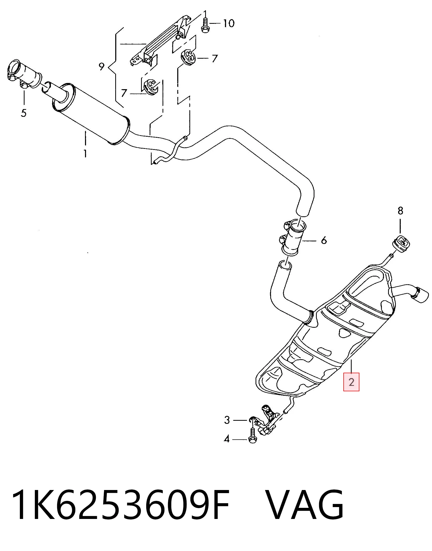 Comprar Silenciador trasero Volkswagen Golf VI 5K1 a bajo precio