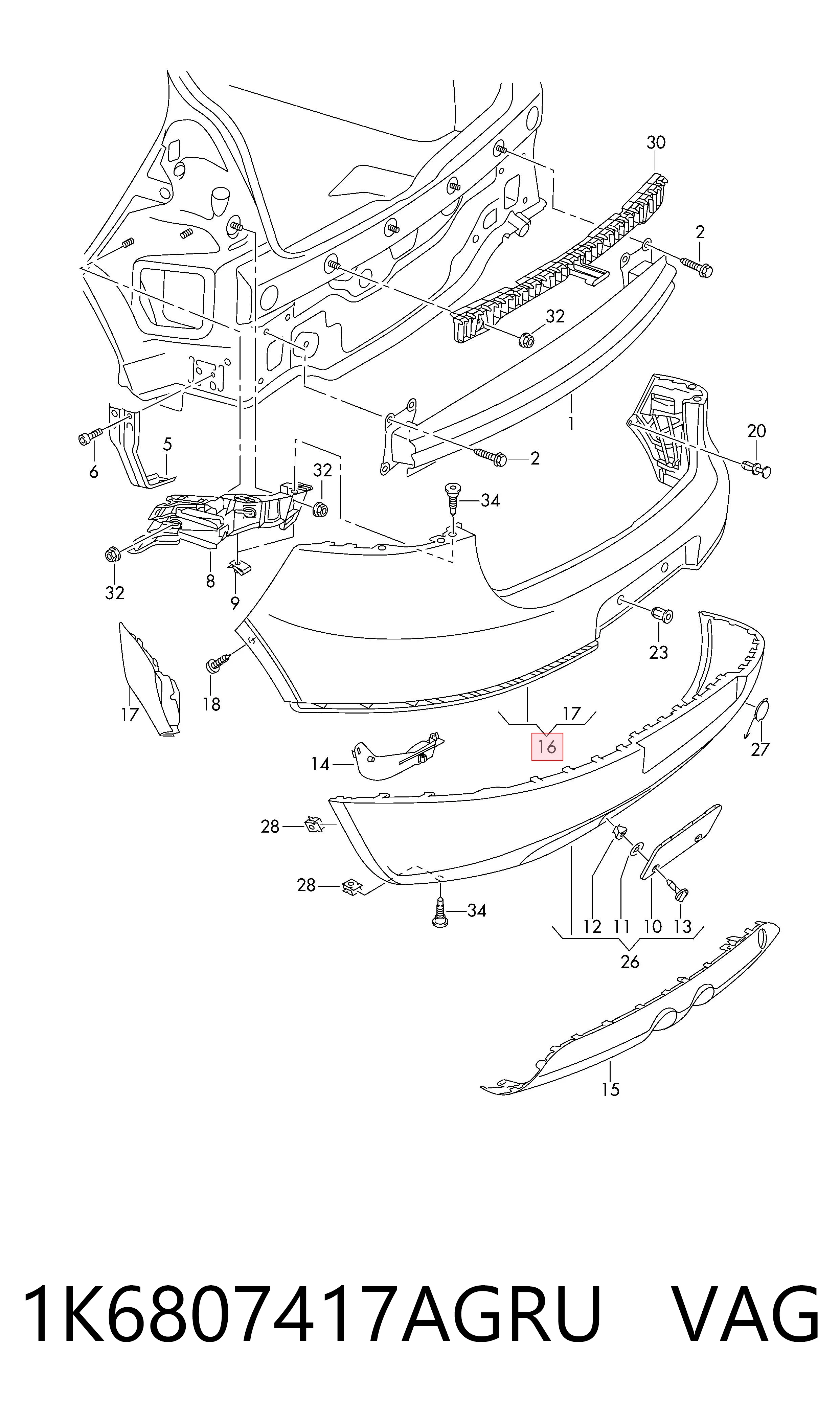 1K6807417AGRU VAG