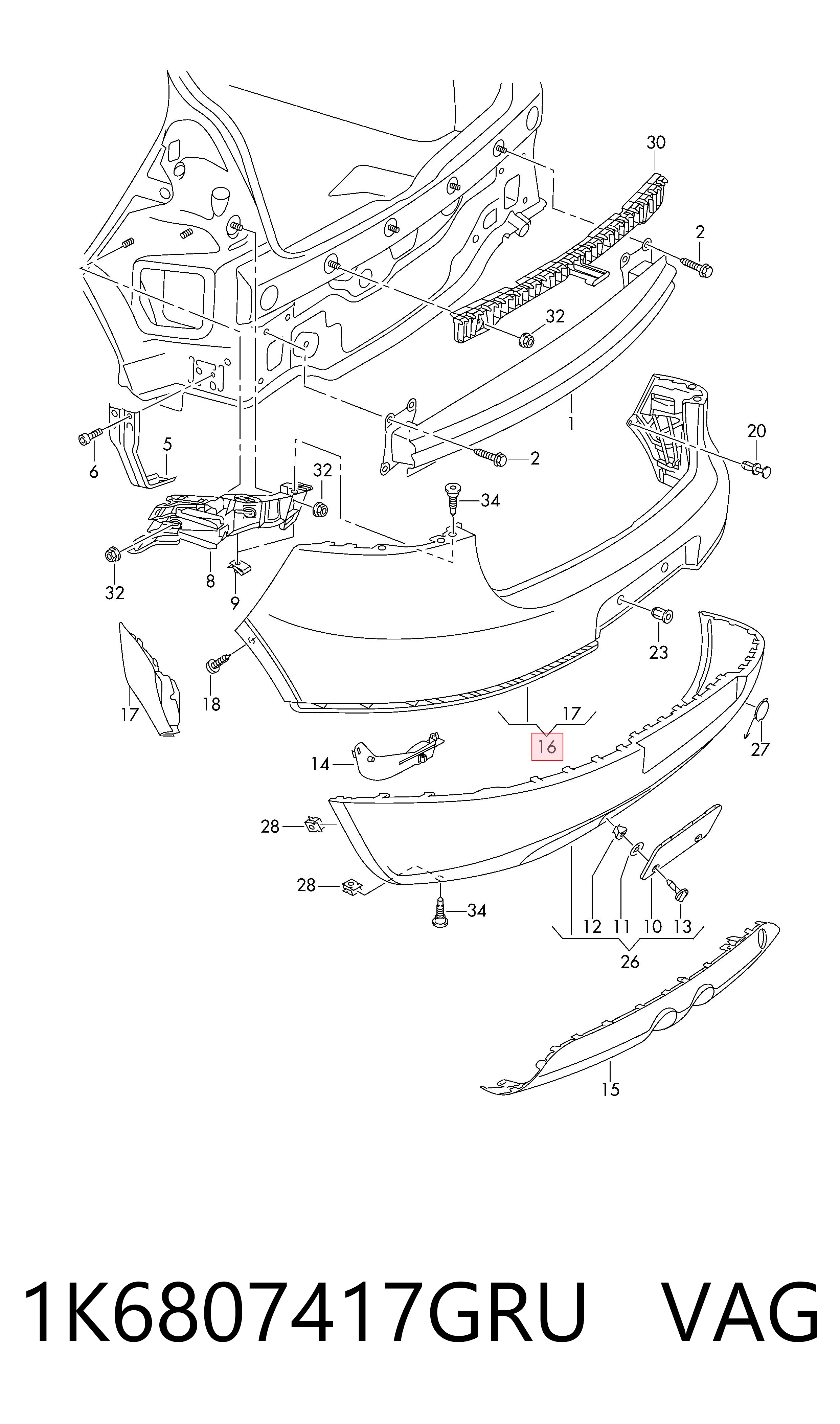 1K6807417GRU VAG